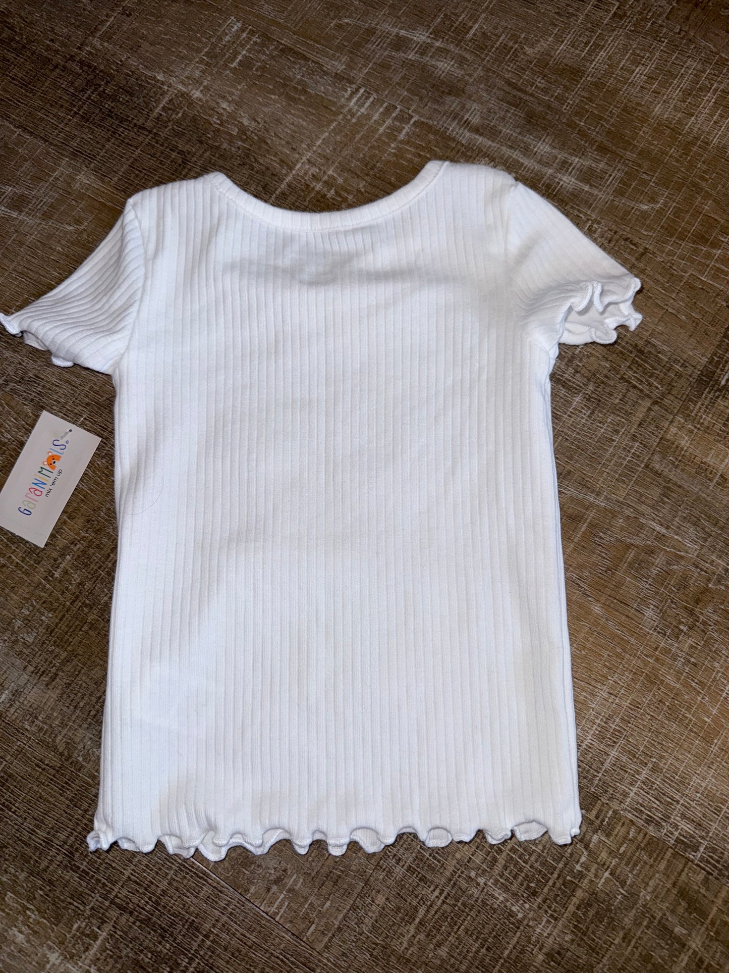 NWT Garanimals (18 Months) Brand New Ribbed Short Sleeve Tee with Ruffle Trim