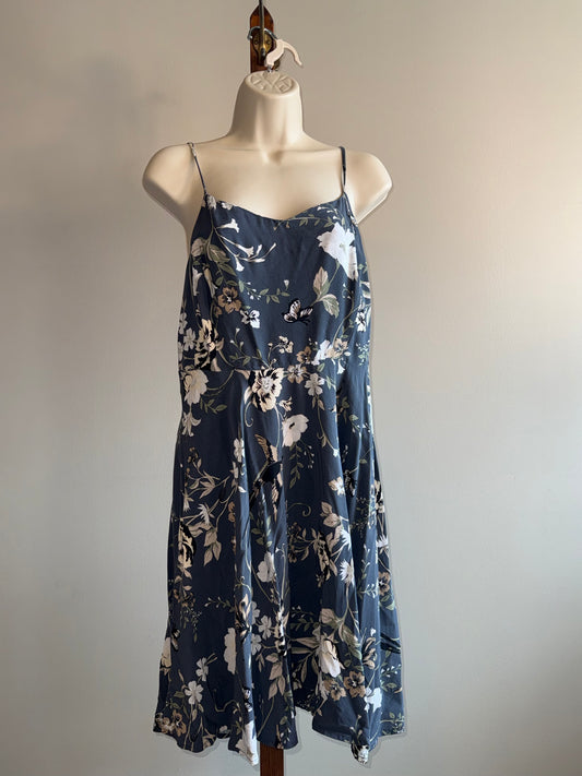 Old Navy (Medium) Blue Floral Midi Dress
