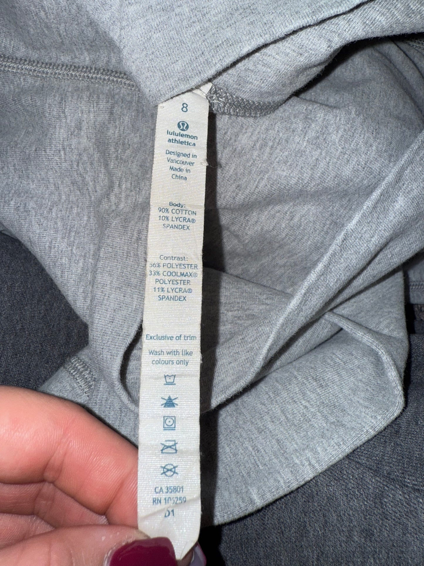 lululemon (8) Grey Align High Rise Full Length Leggings