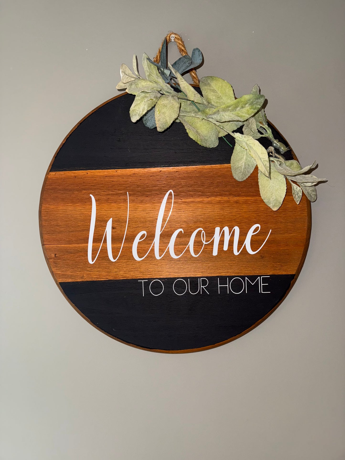 'Welcome To Our Home' Large Wooden Welcome Sign