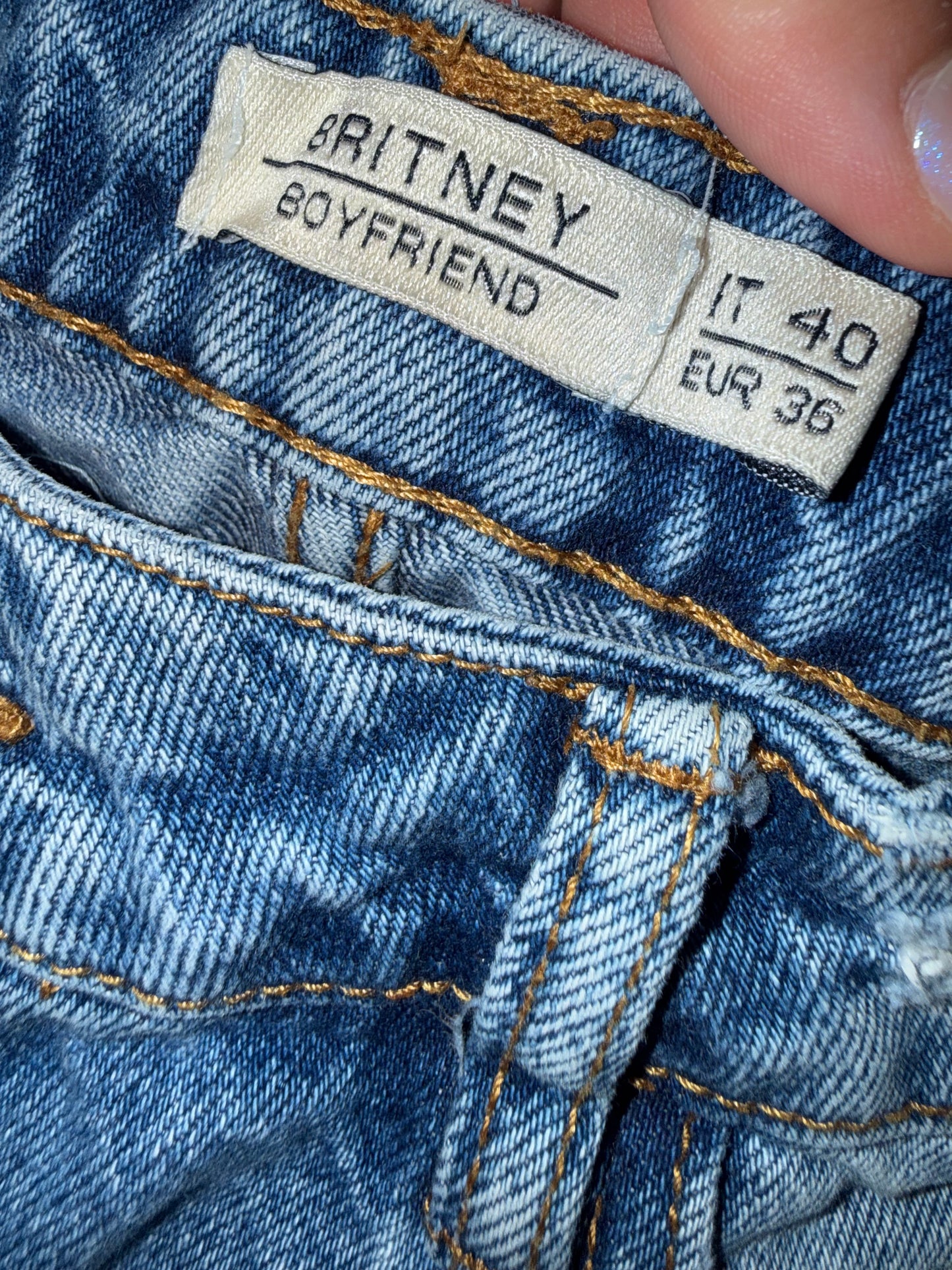 Britney Boyfriend Distressed Denim Jean Shorts