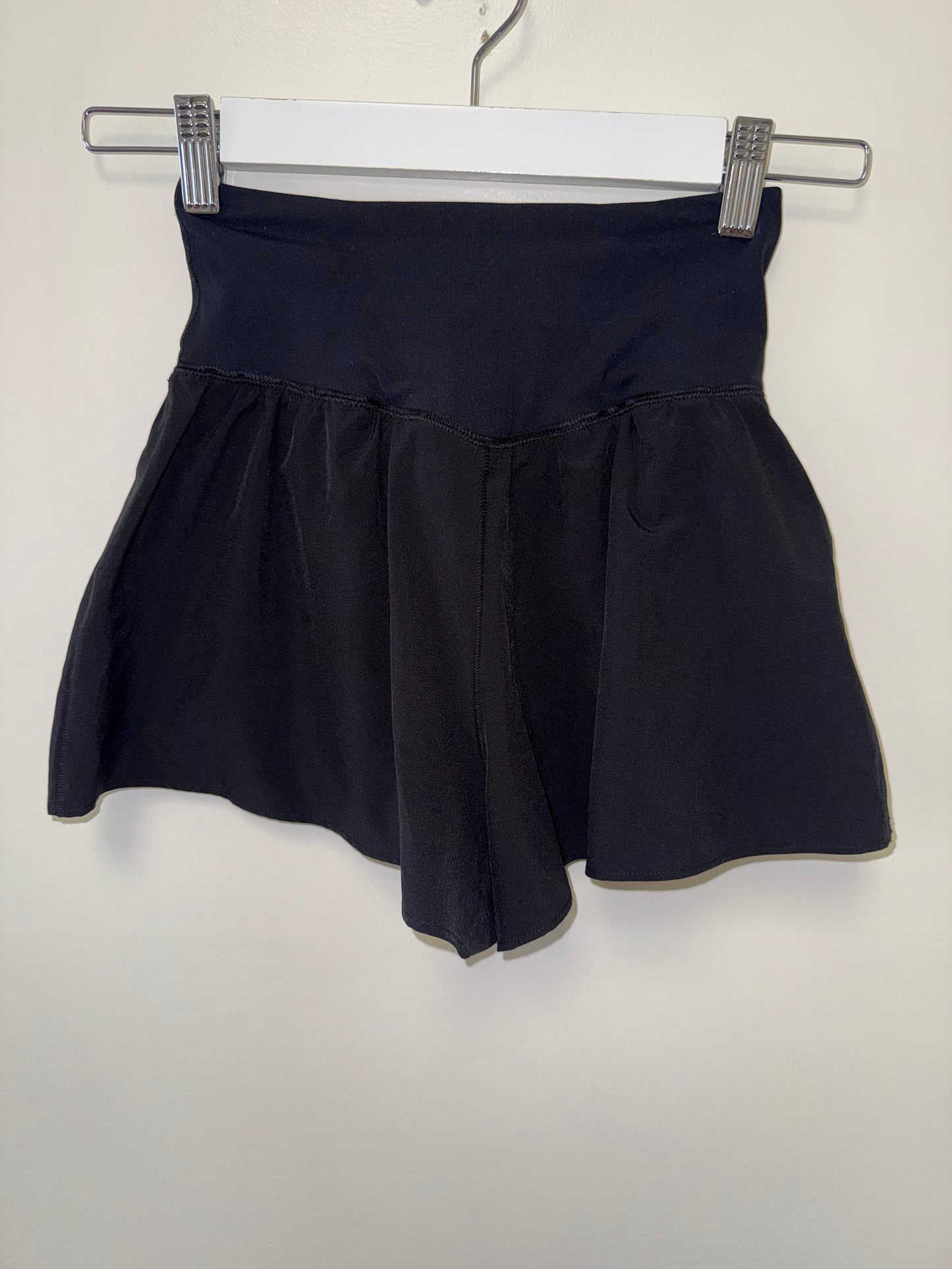 90 Degree (XS) Black Sporty High Rise Shorts