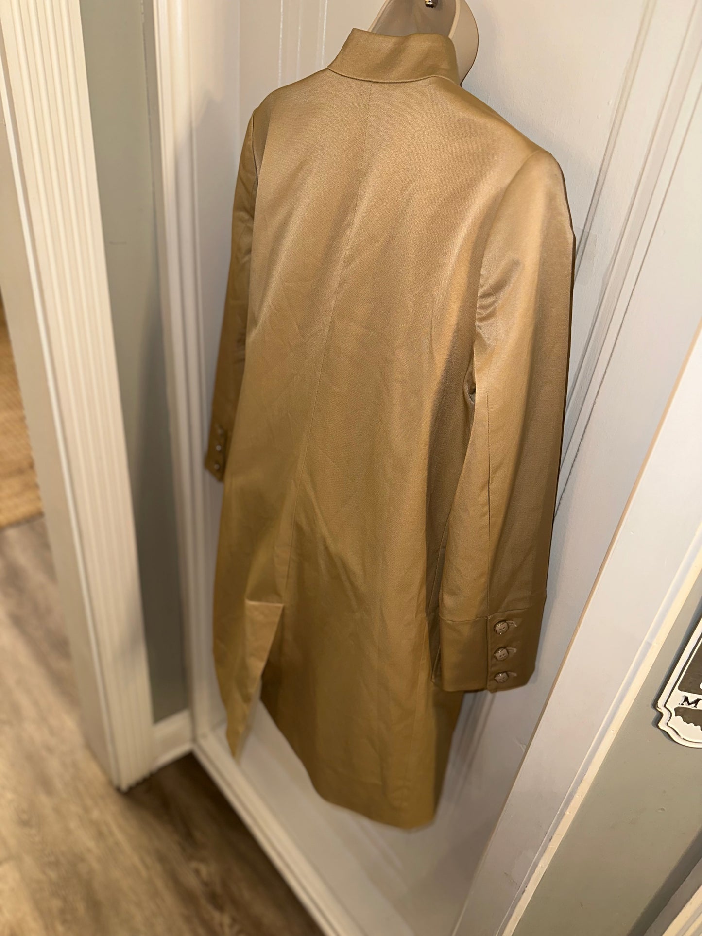 Dana Buchman (XS) Tan Button Up Trench Coat