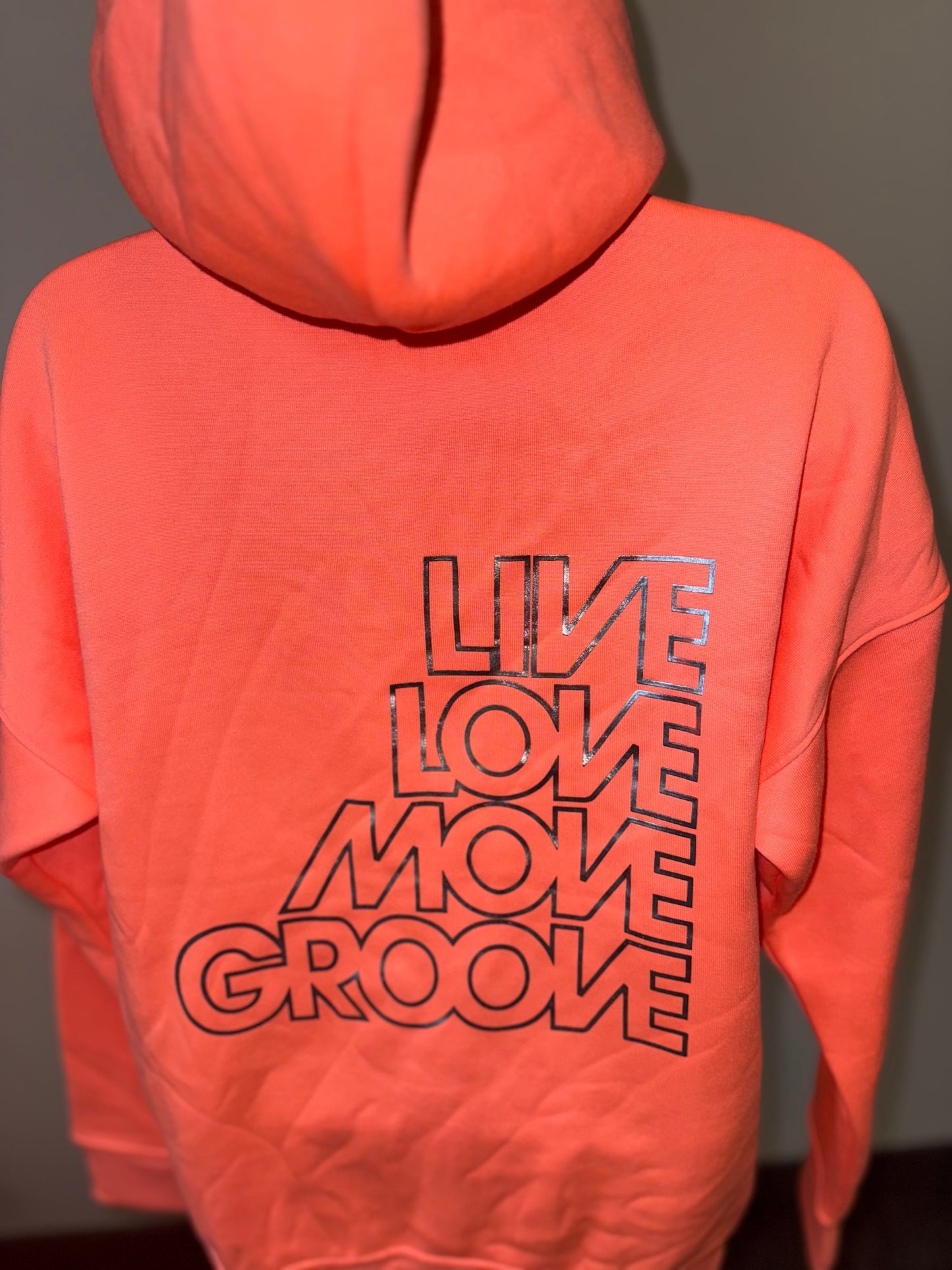 Love & Sports (Medium) Orange Sporty Full Zip Up Hooded Jacket