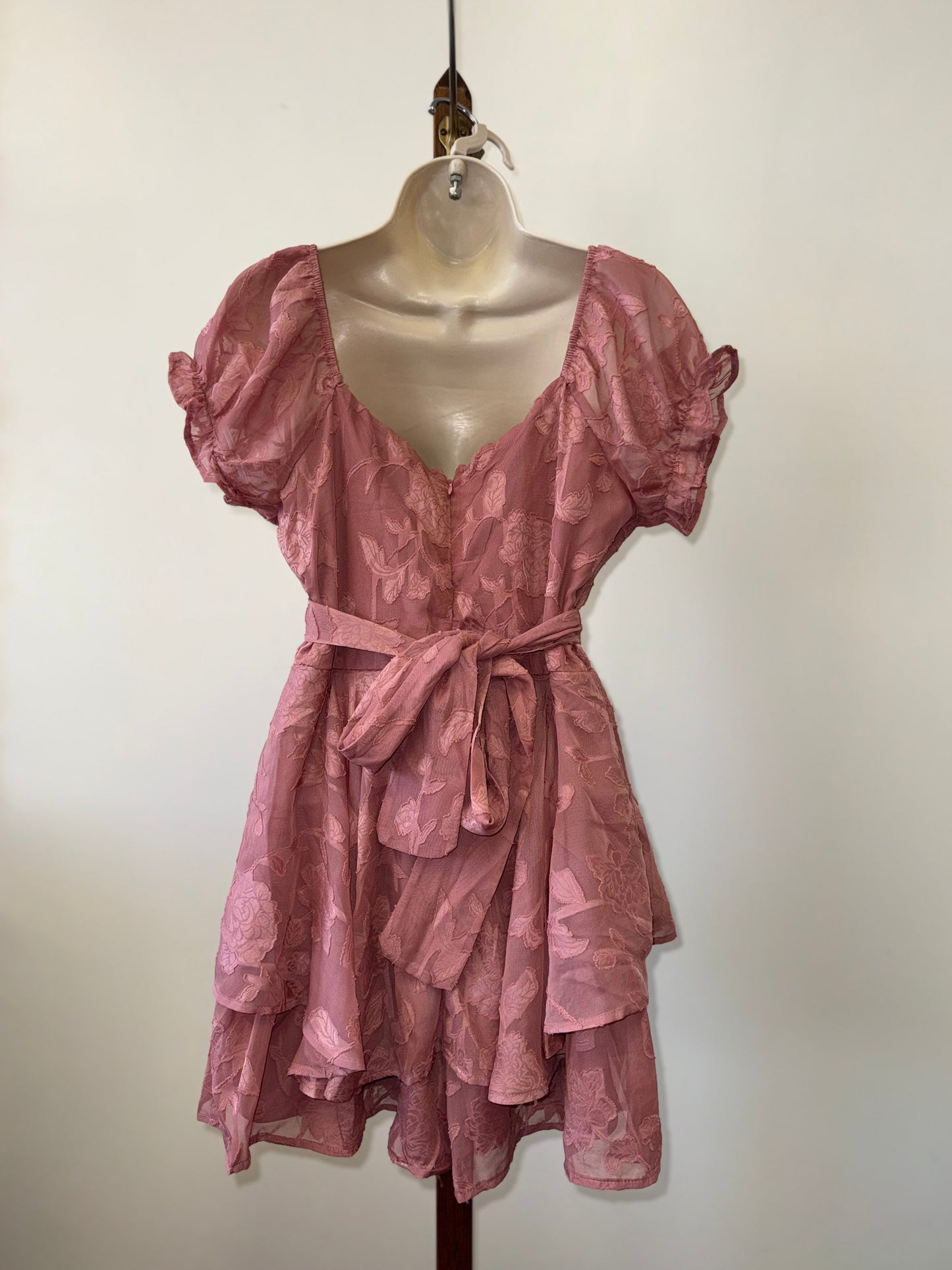 Thirty Thirty (Large) Blush Pink Romper with Tied Back