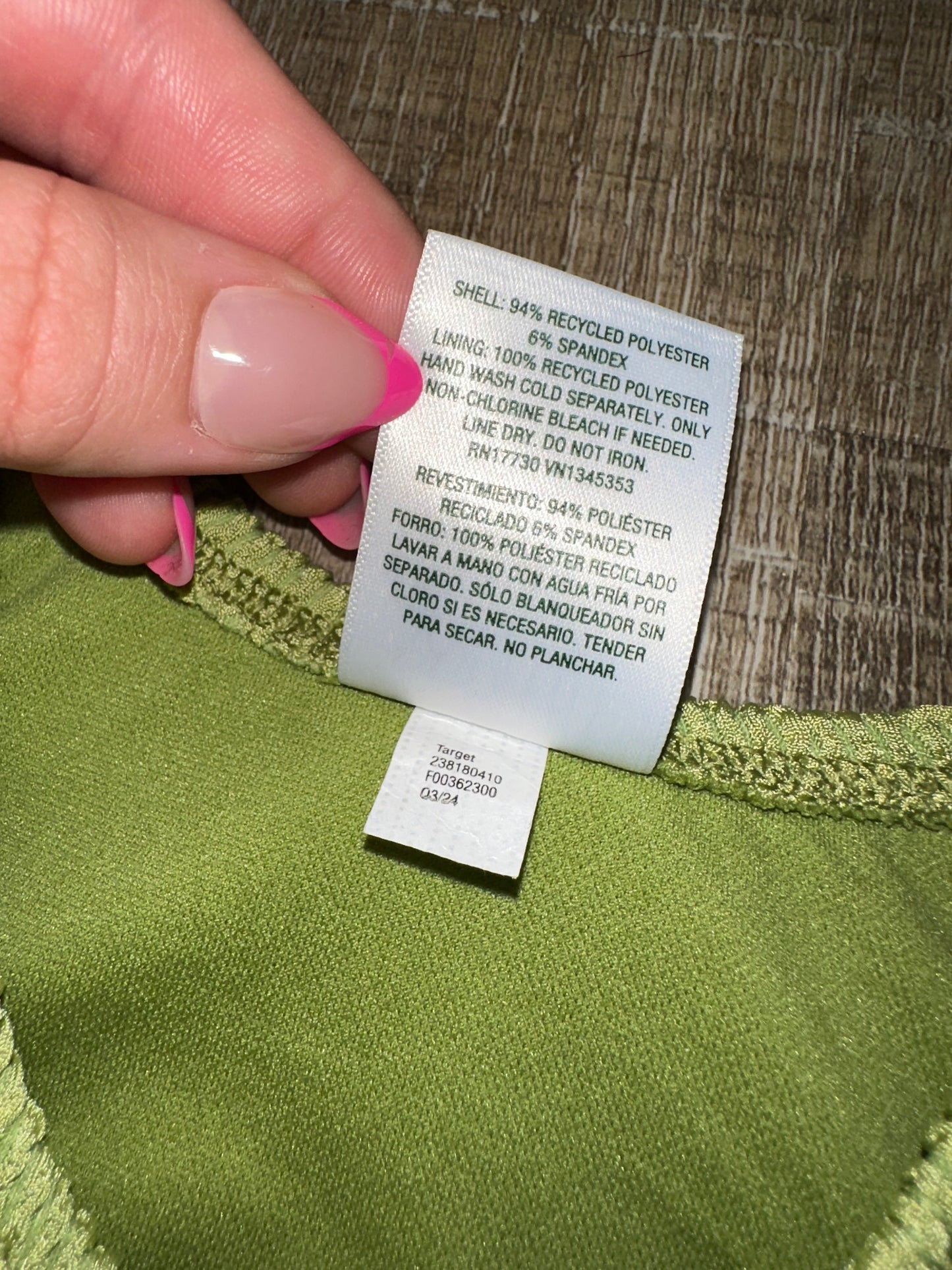 NWT Wild Fable (S) Green Mid Rise Ultra High Leg Super Cheeky Bikini Bottoms