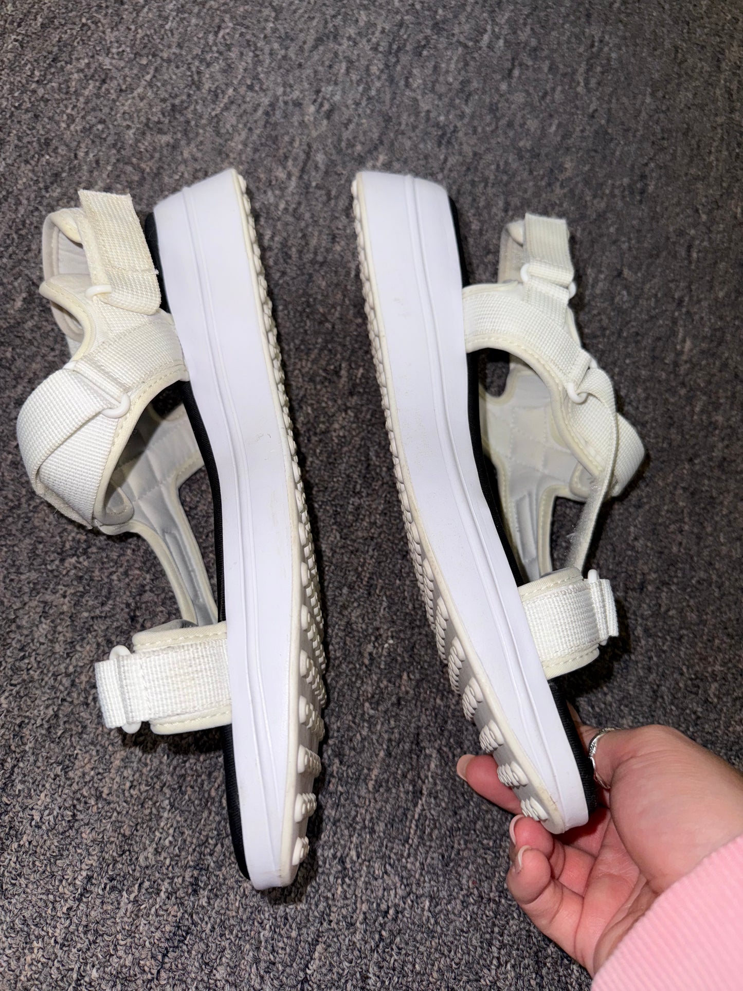 Puma (11) Black and White Velcro Sandals