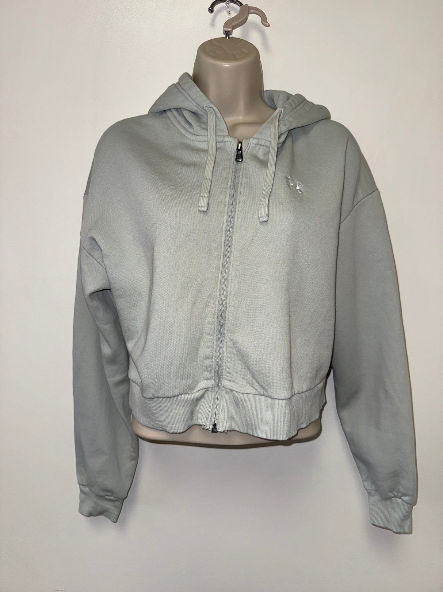 Under Armour (M) Mint Green Sweat Shorts & Cropped Jacket BUNDLED SET