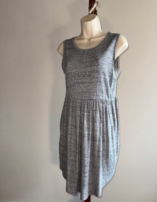 Maurices (Small) Grey Midi Loungewear Sleeveless Dress with Pockets