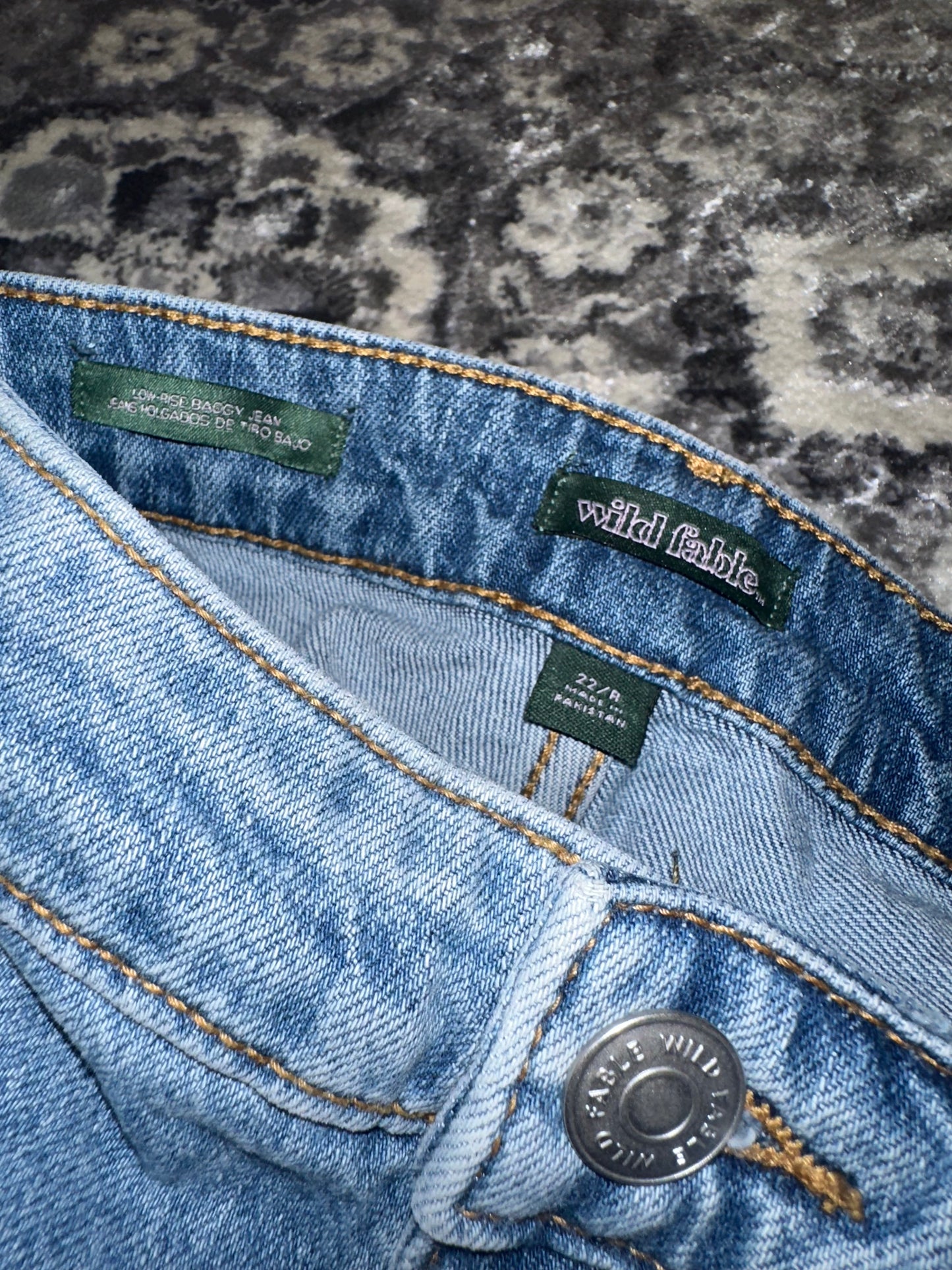 NWT Wild Fable (22) Brand New Denim Low Rise Baggy Jeans
