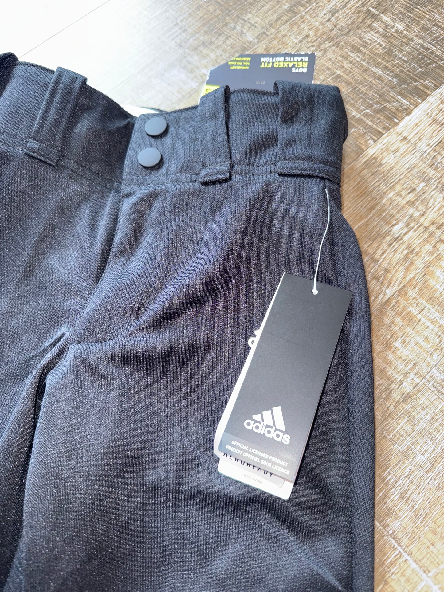 NWT Adidas (Kids 2XS-Small) Brand New Elastic Bottom Relaxed Fit Baseball Pants