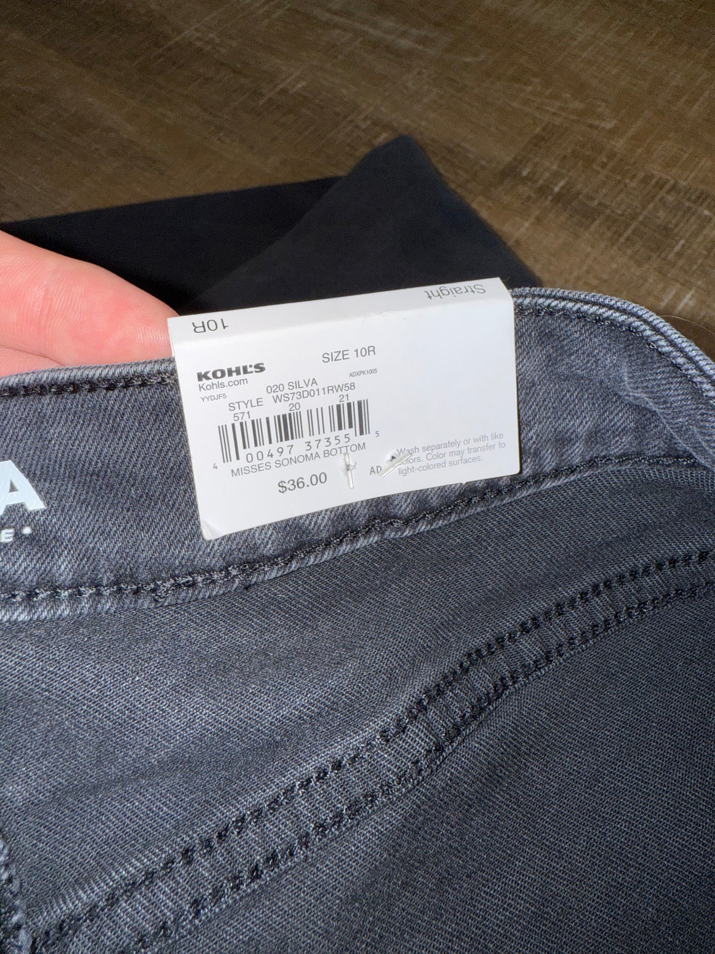 NWT Sonoma (10) Brand New Black Straight Mid Rise Everyday Jeans
