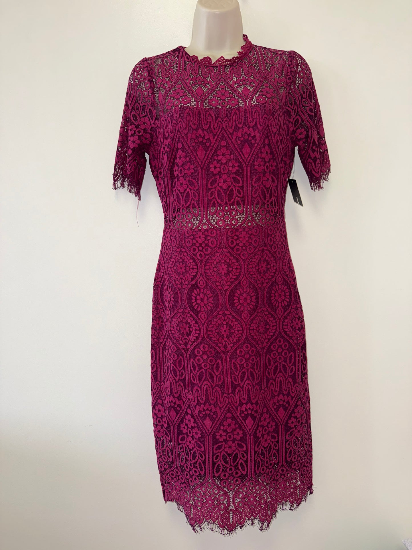 NWT Lulus (Small) Brand New Burgundy Lace Elegant Cocktail Dress