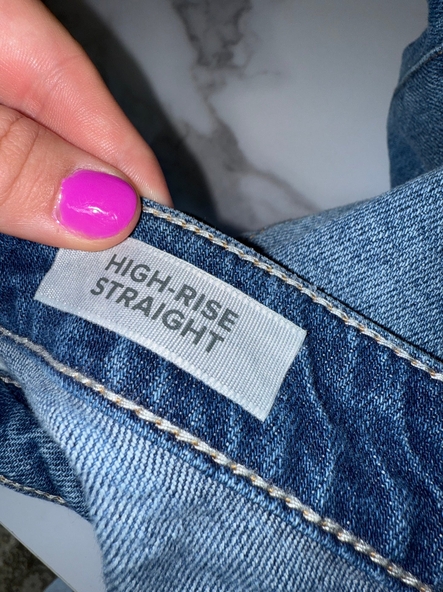 Torrid (22) Distressed Denim High Rise Straight Leg Jeans
