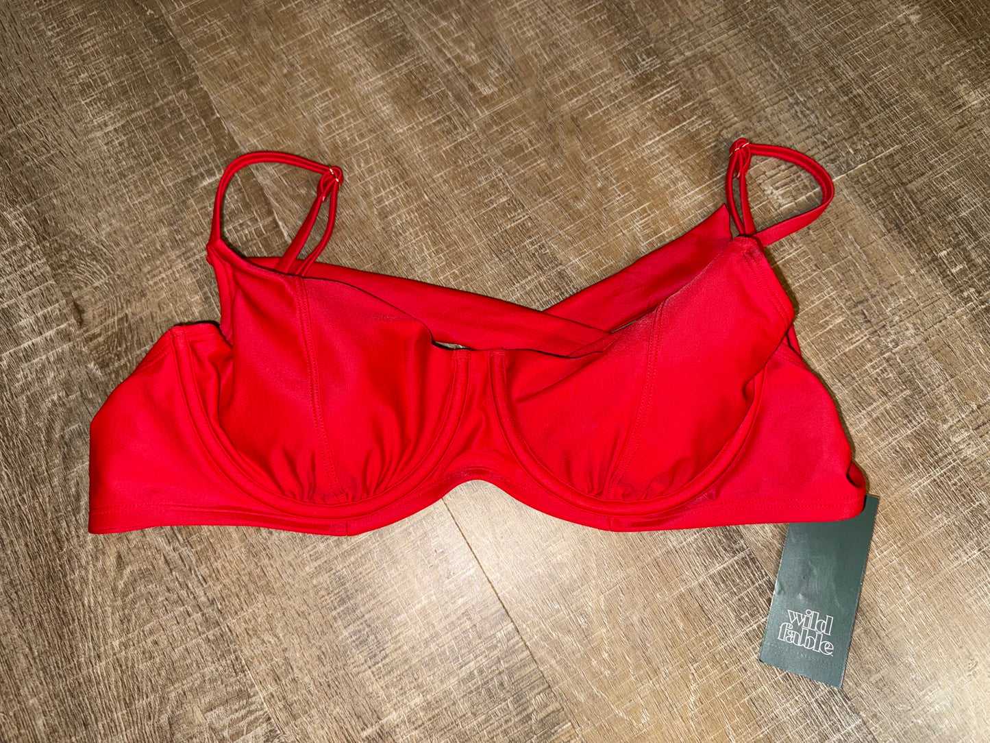 NWT Wild Fable (Medium) Brand New Red Bikini Swim Top
