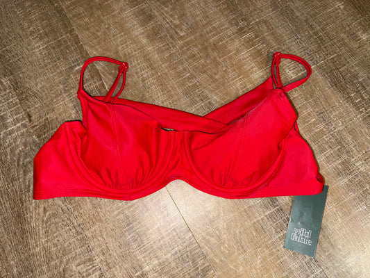 NWT Wild Fable (Medium) Brand New Red Bikini Swim Top
