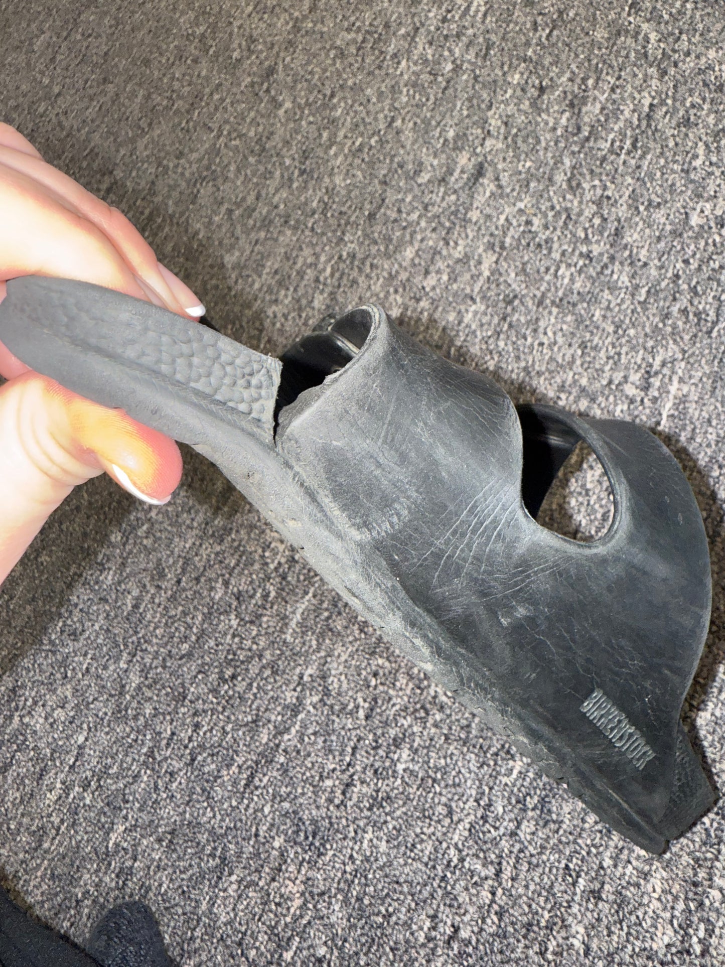 Birkenstock (39) Black Slip On Sandals