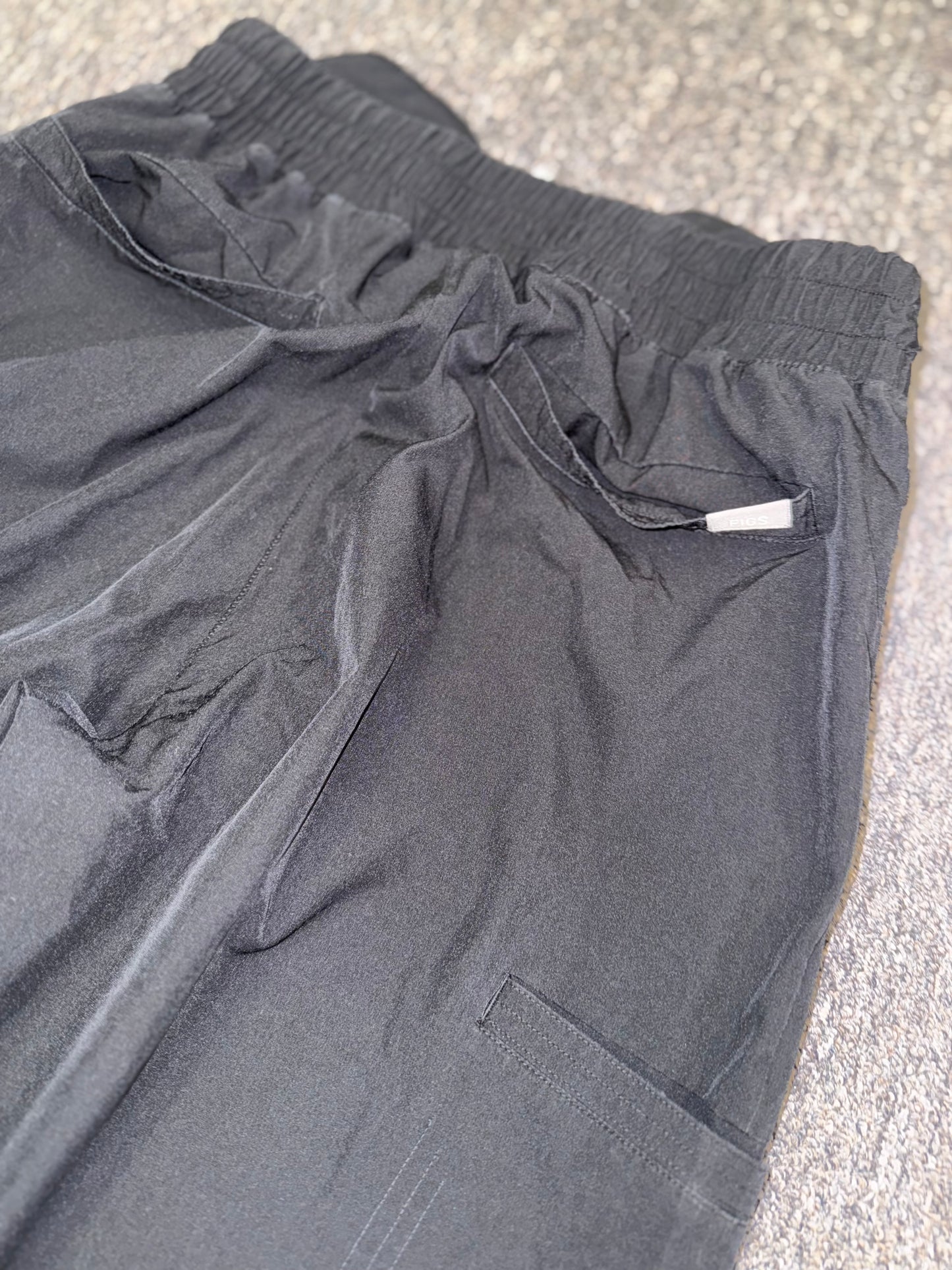 Figs (Medium) Black Pants with Buttoned Ankles