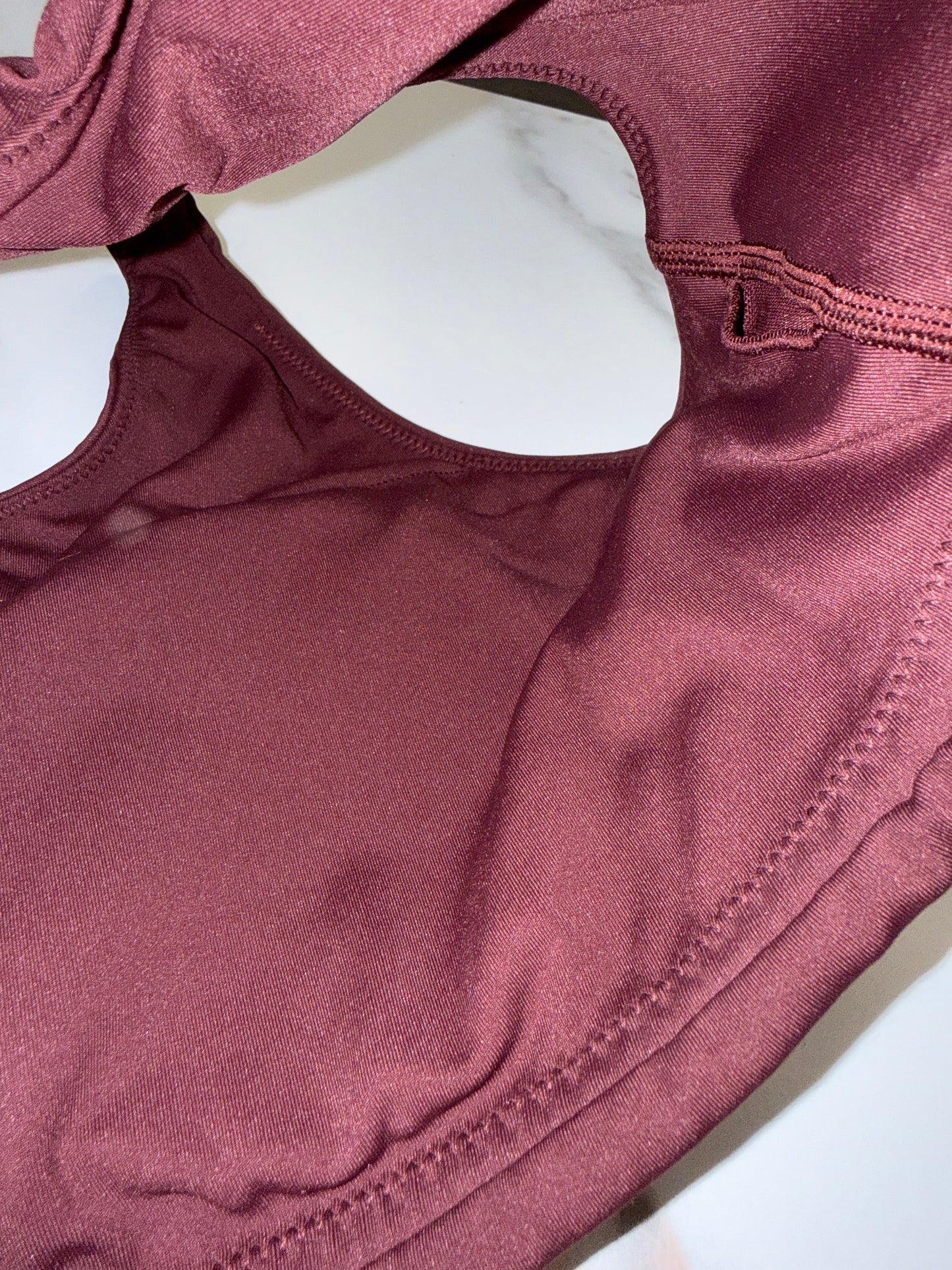 Aerie (Large) Maroon One Shoulder Sports Bra