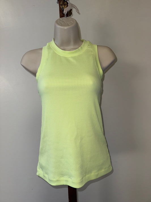 Calia By Carrie Underwood (XS) Yellow Ribbed Activewear Tank Top