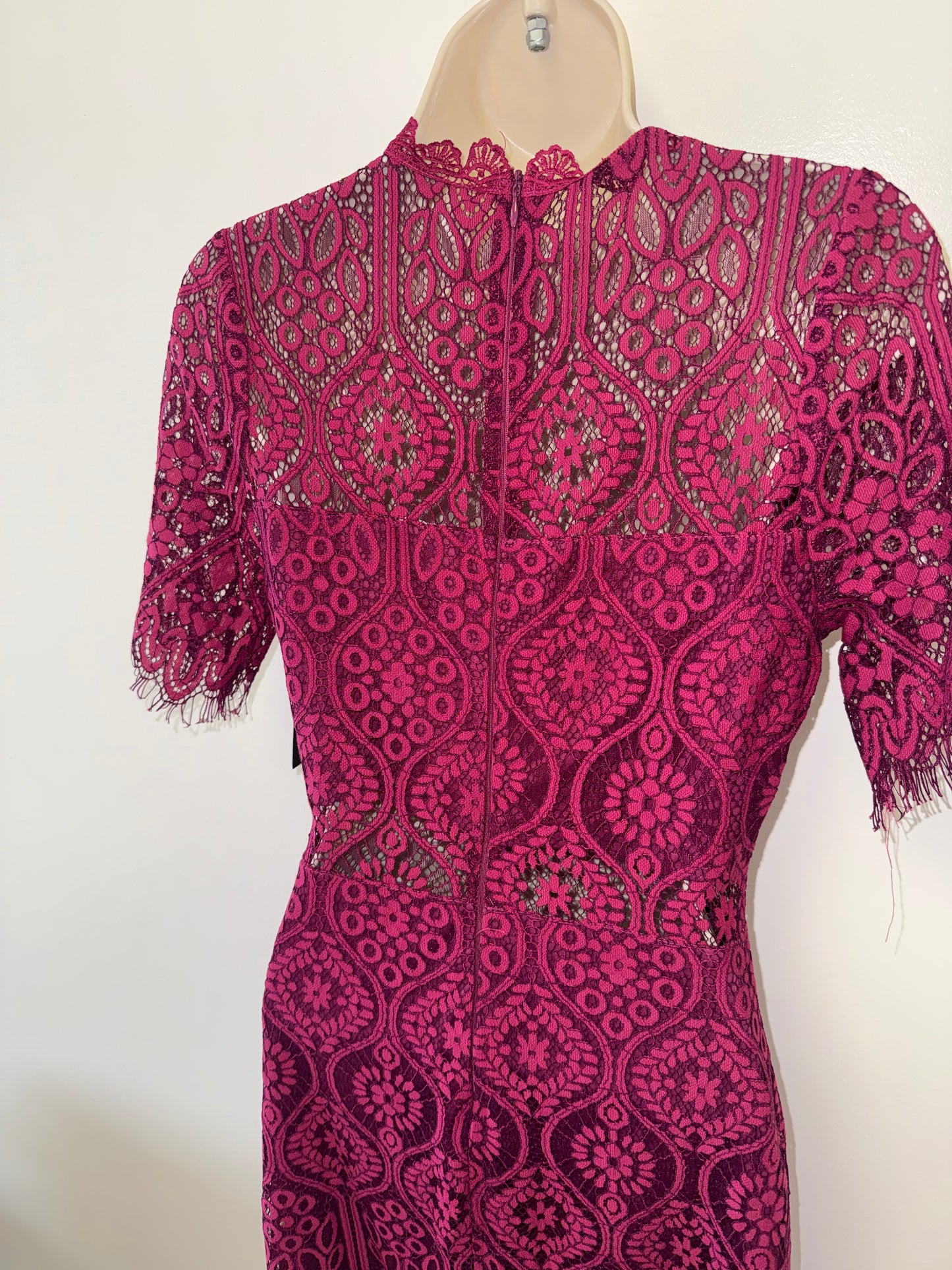 NWT Lulus (Small) Brand New Burgundy Lace Elegant Cocktail Dress