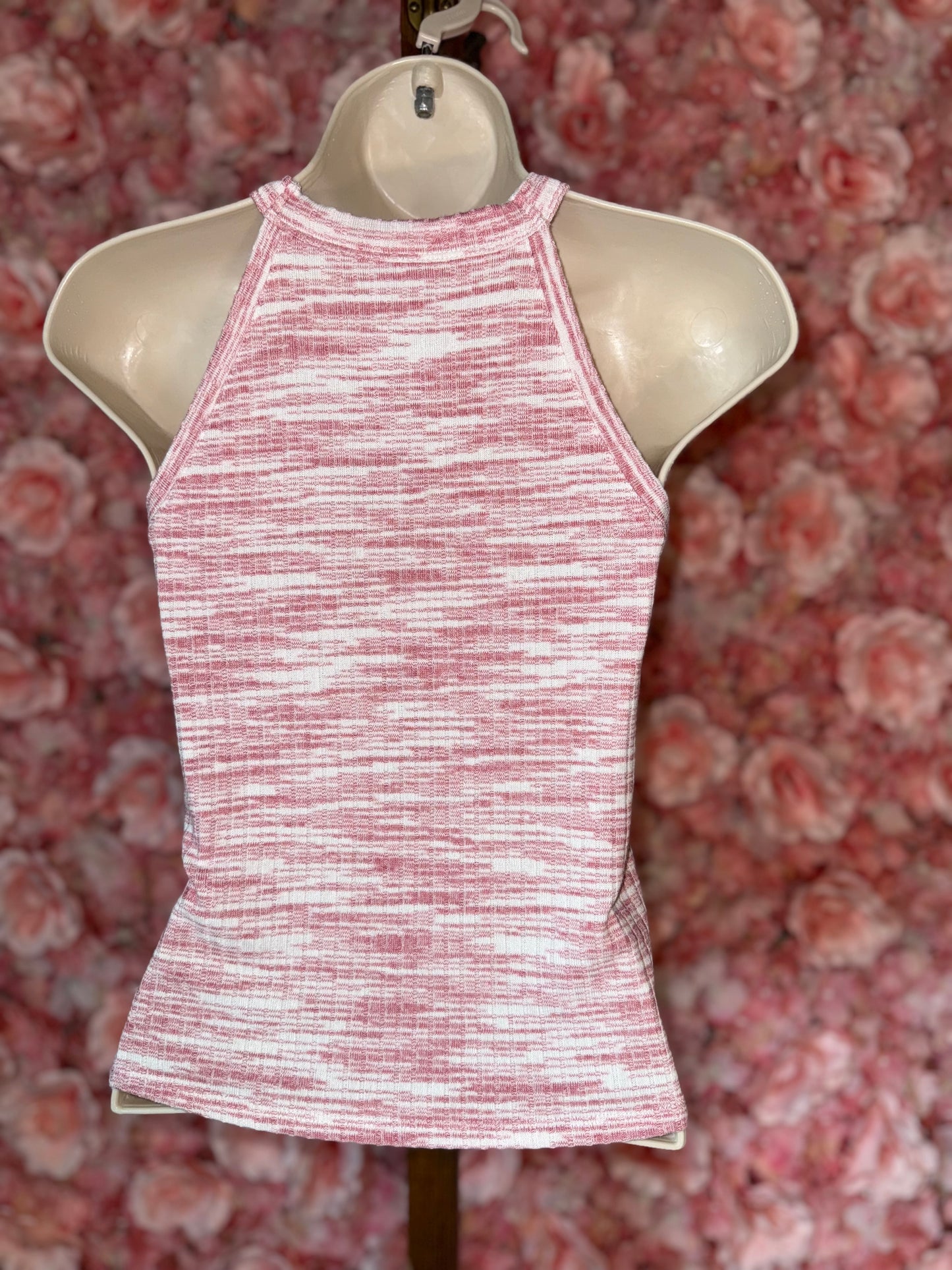 Arizona (Small) Red/White Ribbed Tank Top