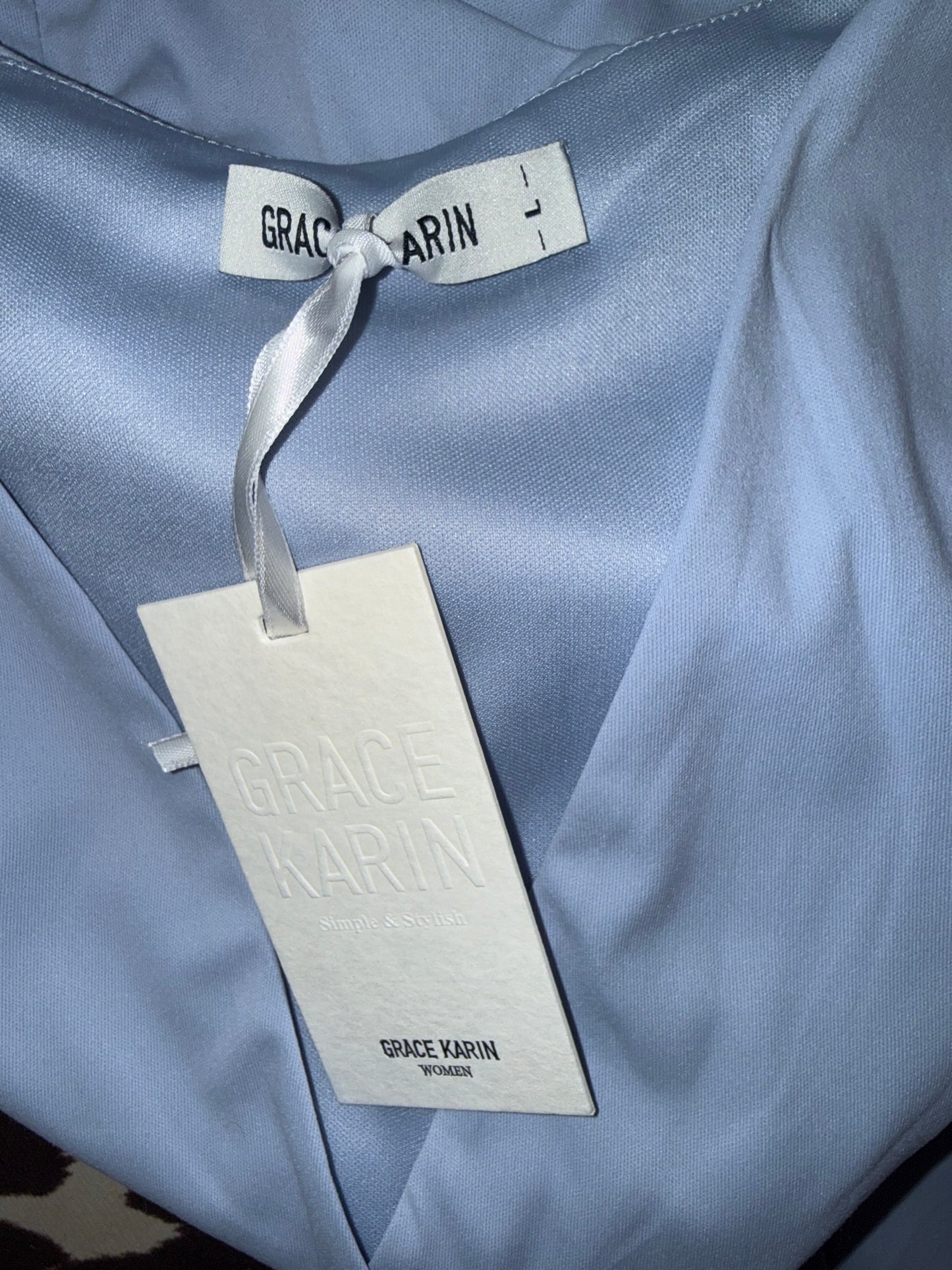 NWT Grace Karin (Large) Brand New Blue Dress