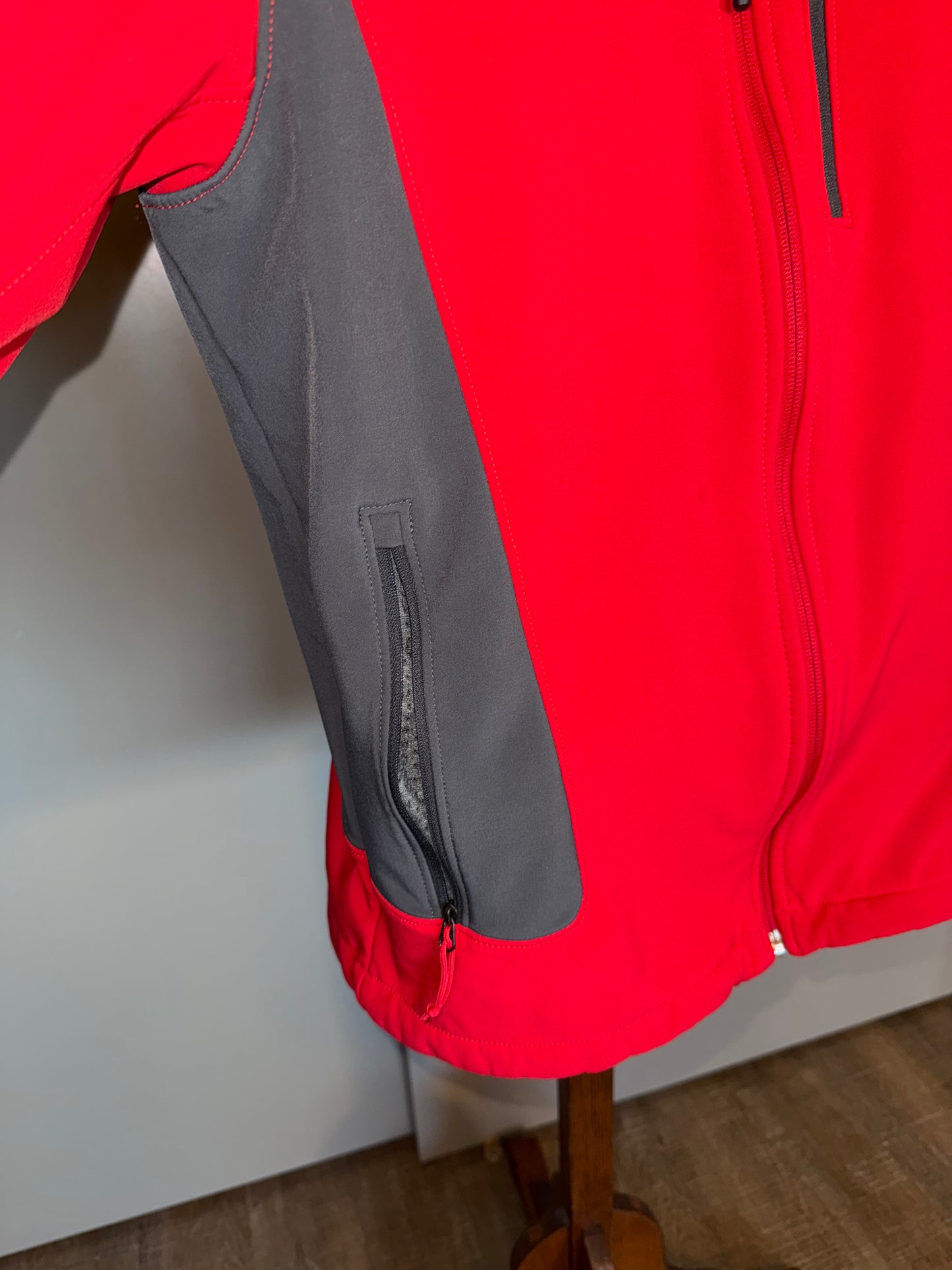 The North Face (Medium) Red//Grey Full Zip Outdoor Coat