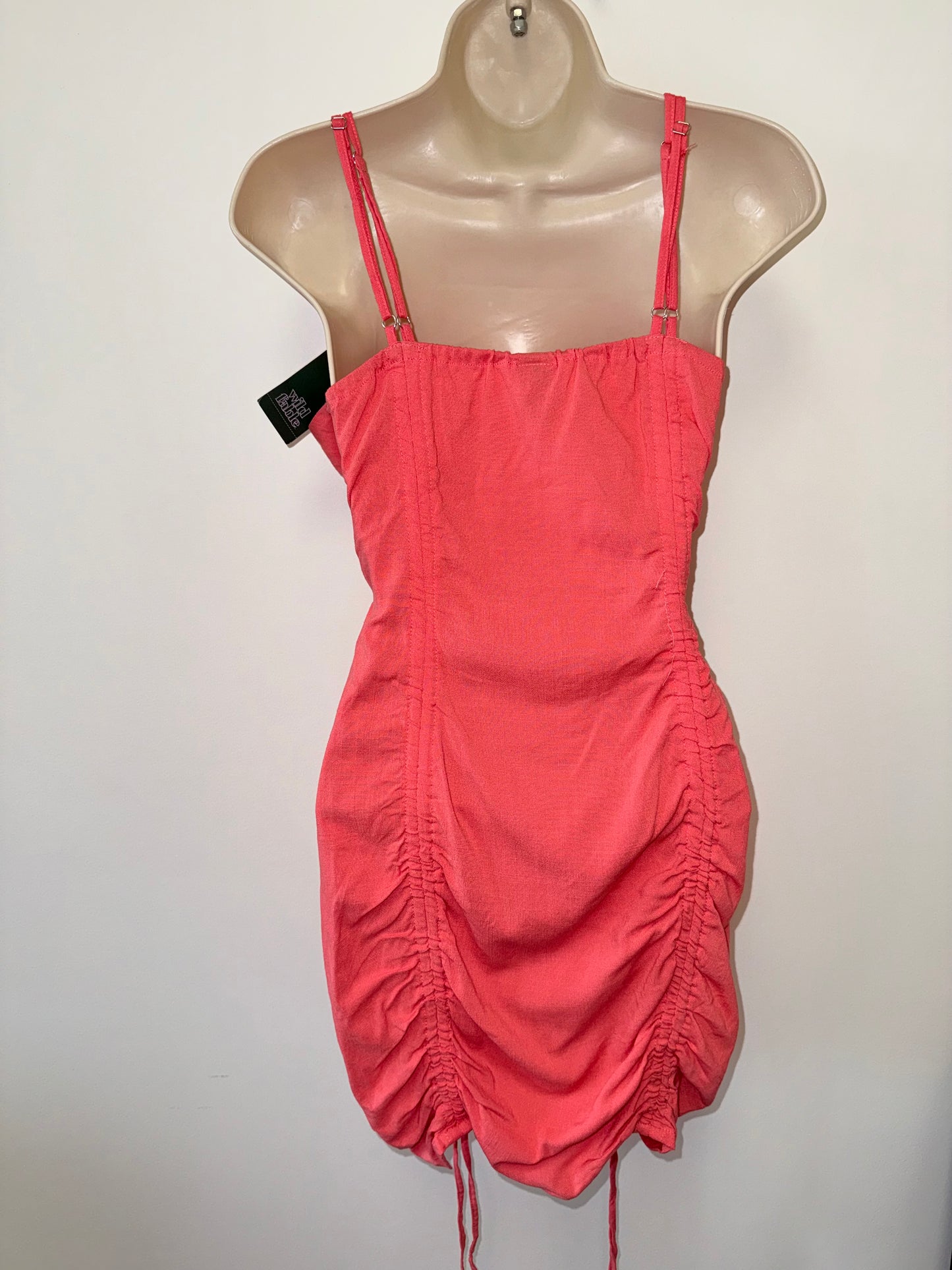 NWT Wild Fable (Medium) Brand New Orange Midi Dress with Cutout Front