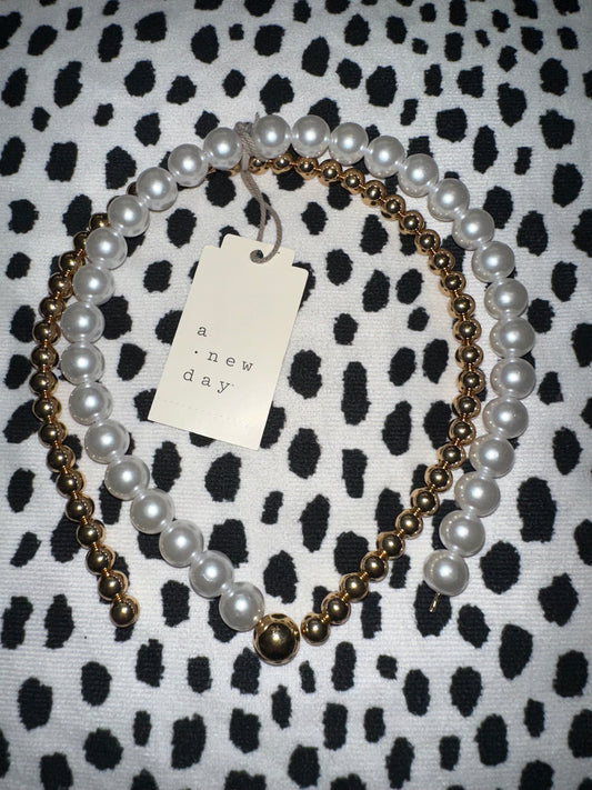 a new day Brand New 2 Pearl Headbands