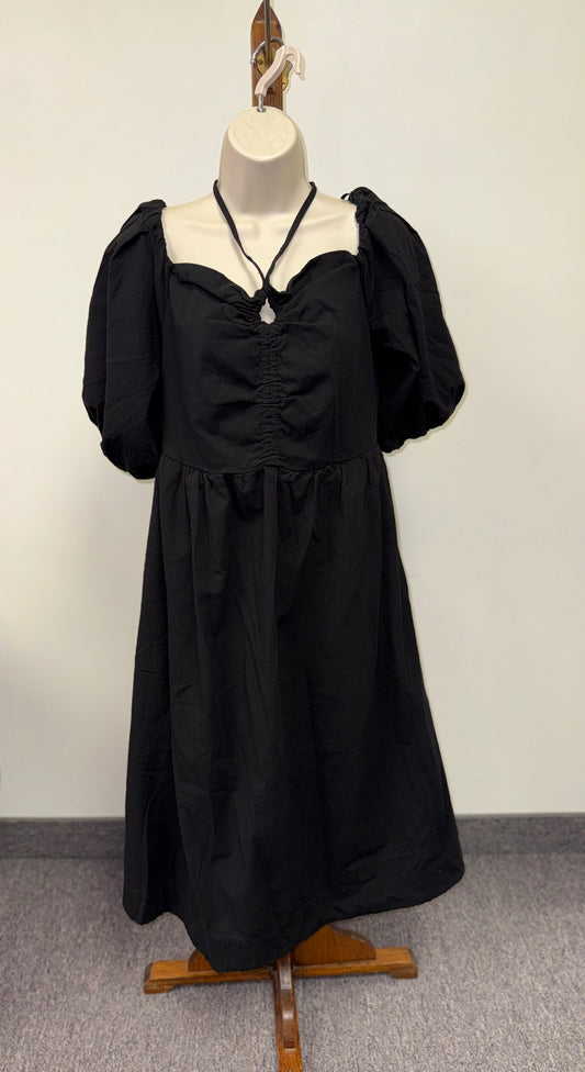 NWT Free Assembly (Medium) Brand New Black Puffer Sleeve Dress