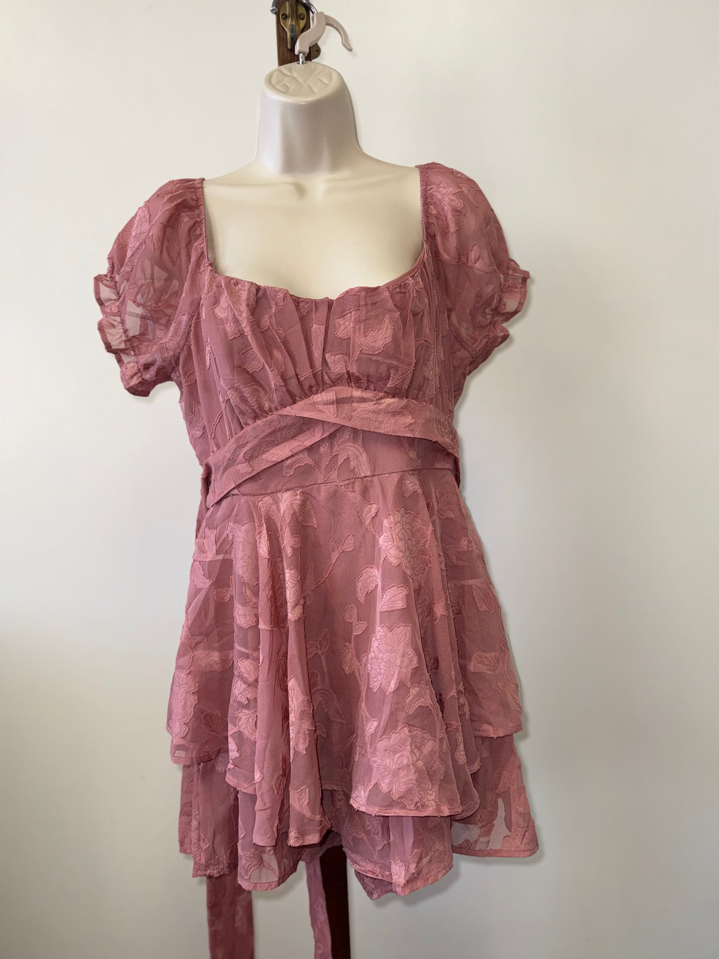 Thirty Thirty (Large) Blush Pink Romper with Tied Back