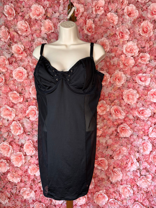 Torrid (3) Black Chemise Slip Lingerie with Sheer Sides
