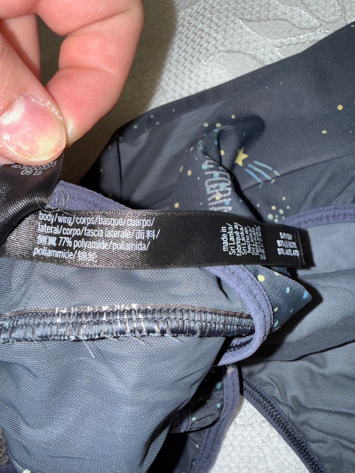Victoria's Sport (Small) Dark Grey Space Themed Sports Bra