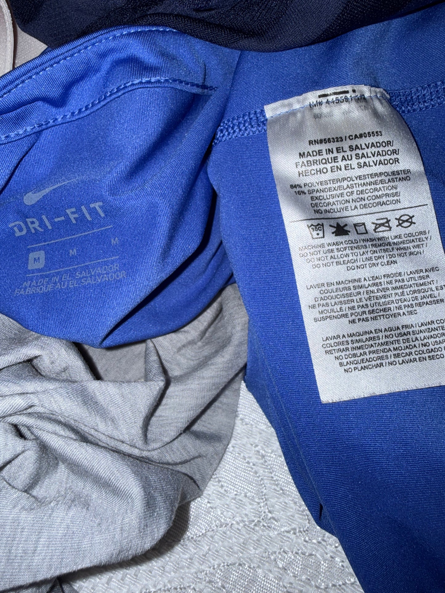 Nike (Medium) Blue V-Neck Dri-Fit Tee