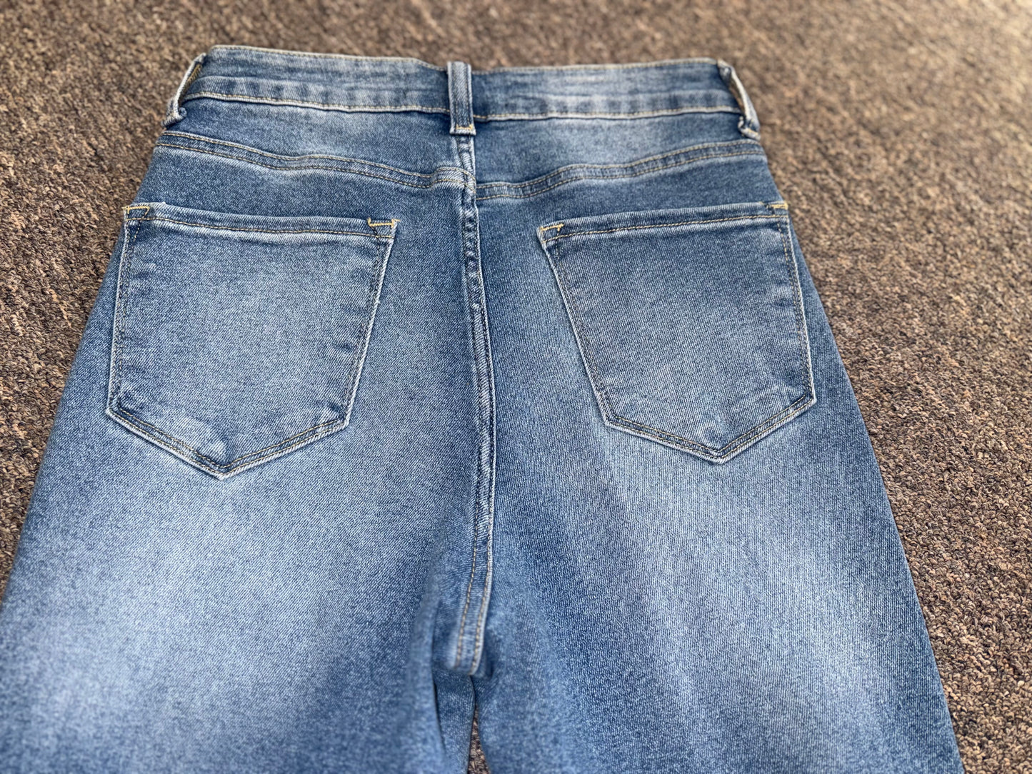 Akira (11) Distressed High Rise Denim Jeans with Jeweled Bottoms