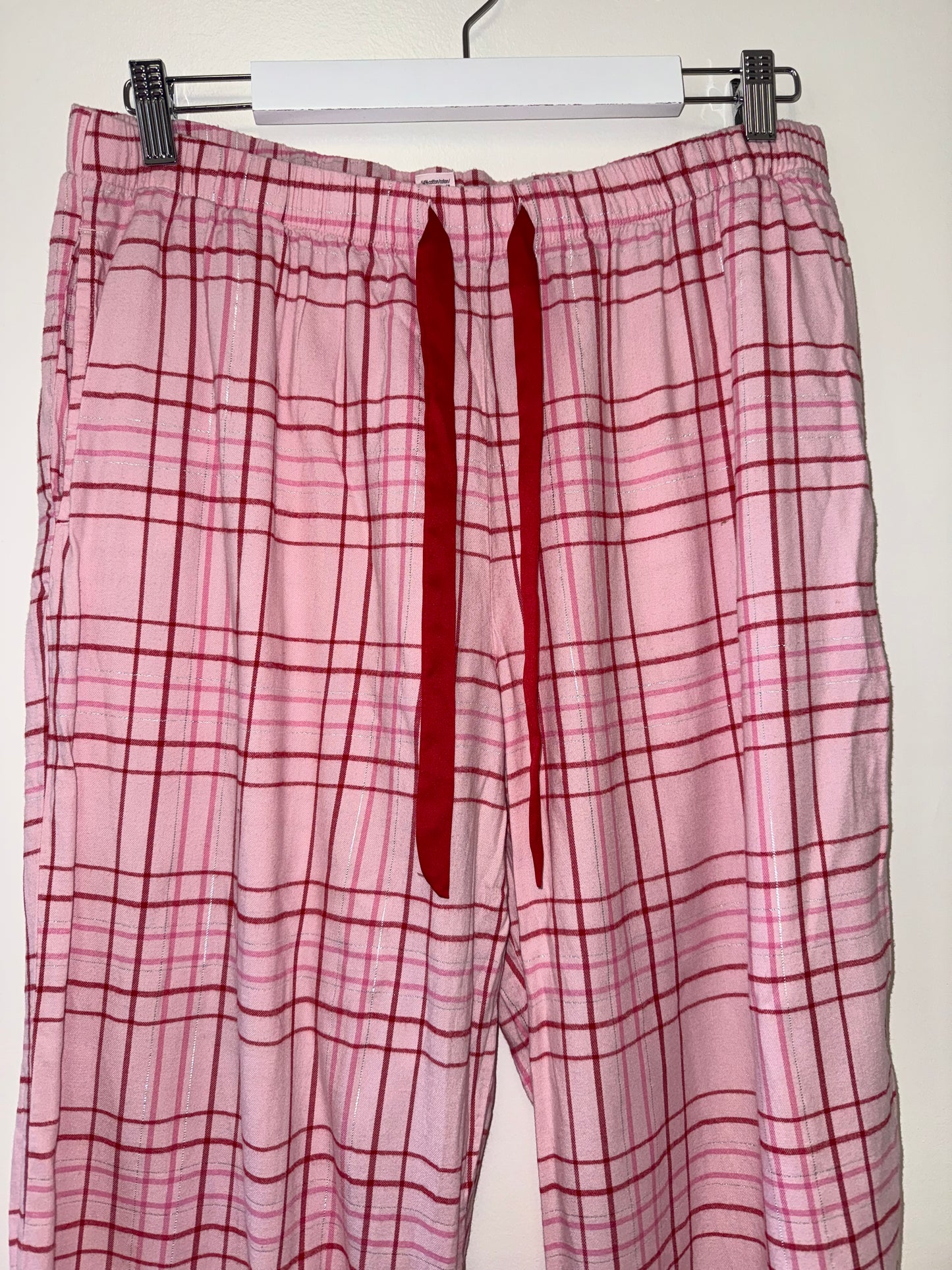 Victoria's Secret (Large) Pink & Red Plaid Sleep Pajama Set