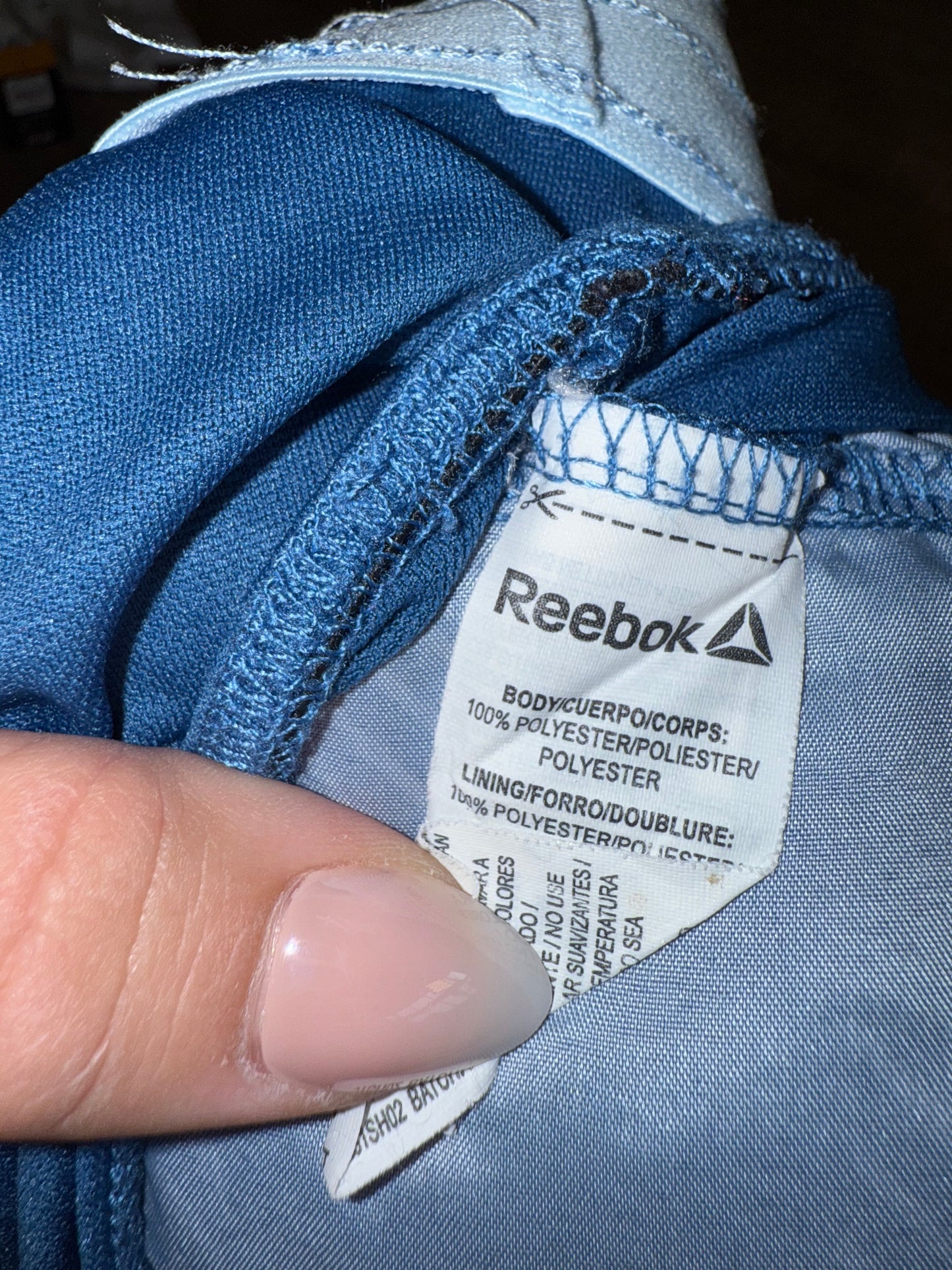 Reebok (Large) Blue Sporty Shorts with Built Ins