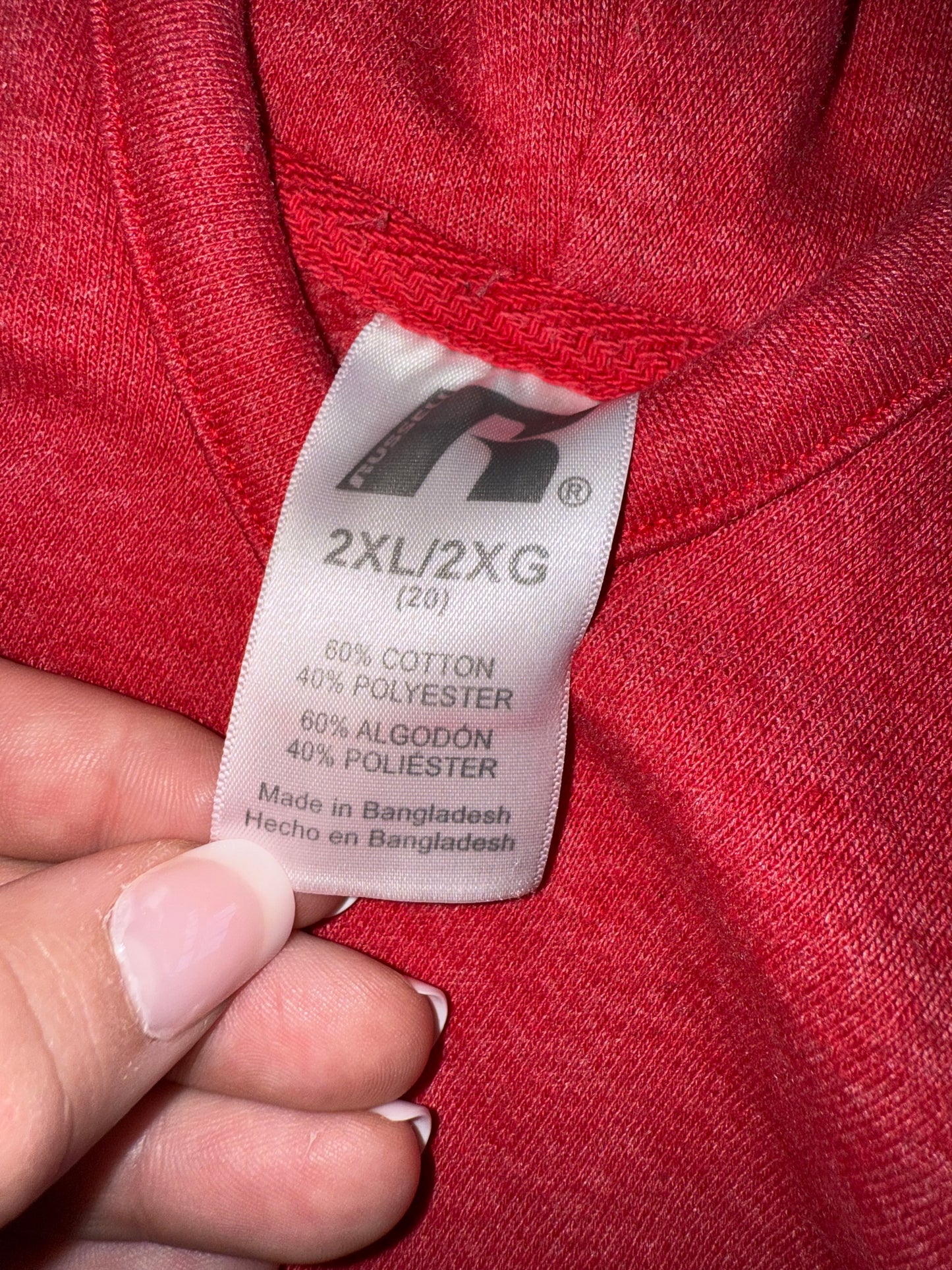 Russell (2XL) Red V-Neck Ohio State Buckeyes Hoodie