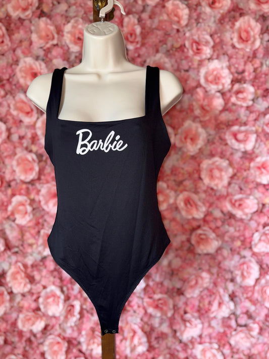 Barbie by Forever 21 (Large) Black & White 'Barbie' Bodysuit