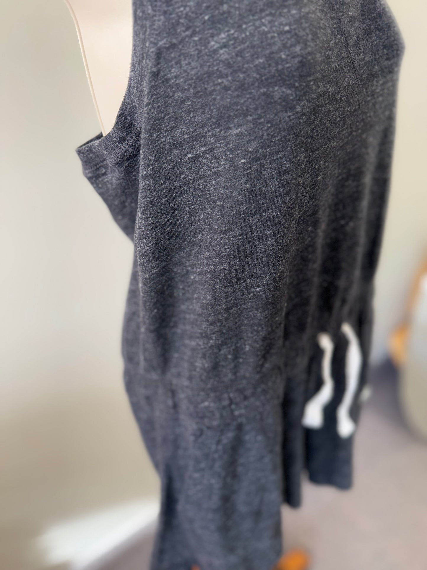 Nike (Medium) Dark Grey Romper with Pockets and Buttoned Shoulder