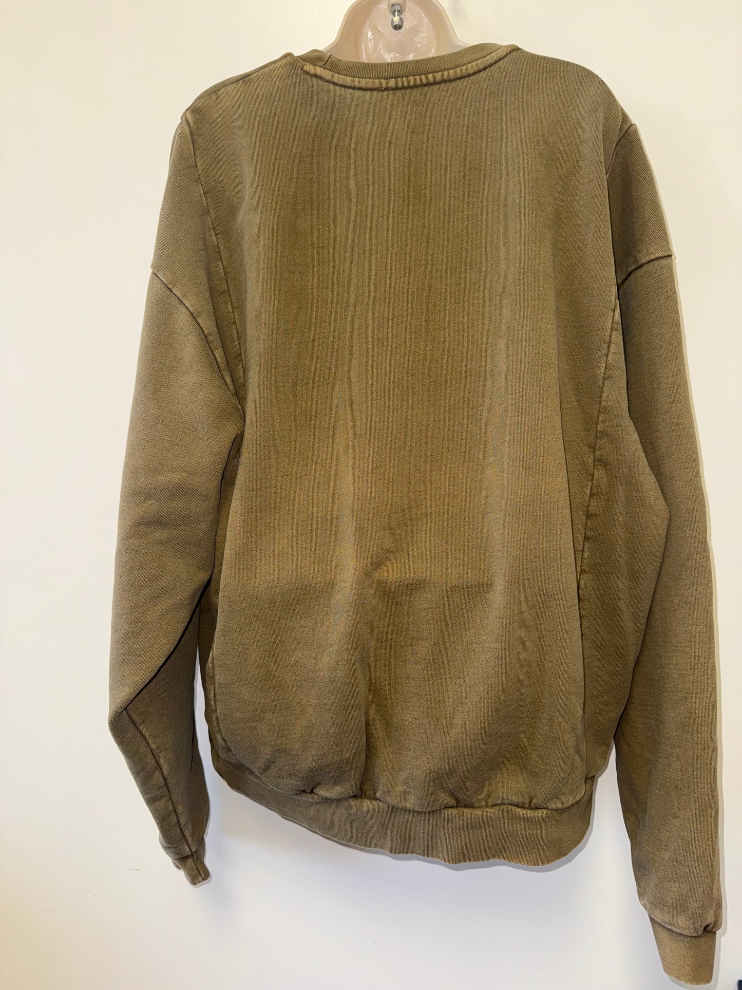 Zara (Medium) Green Oversized Thick Crewneck with Pockets