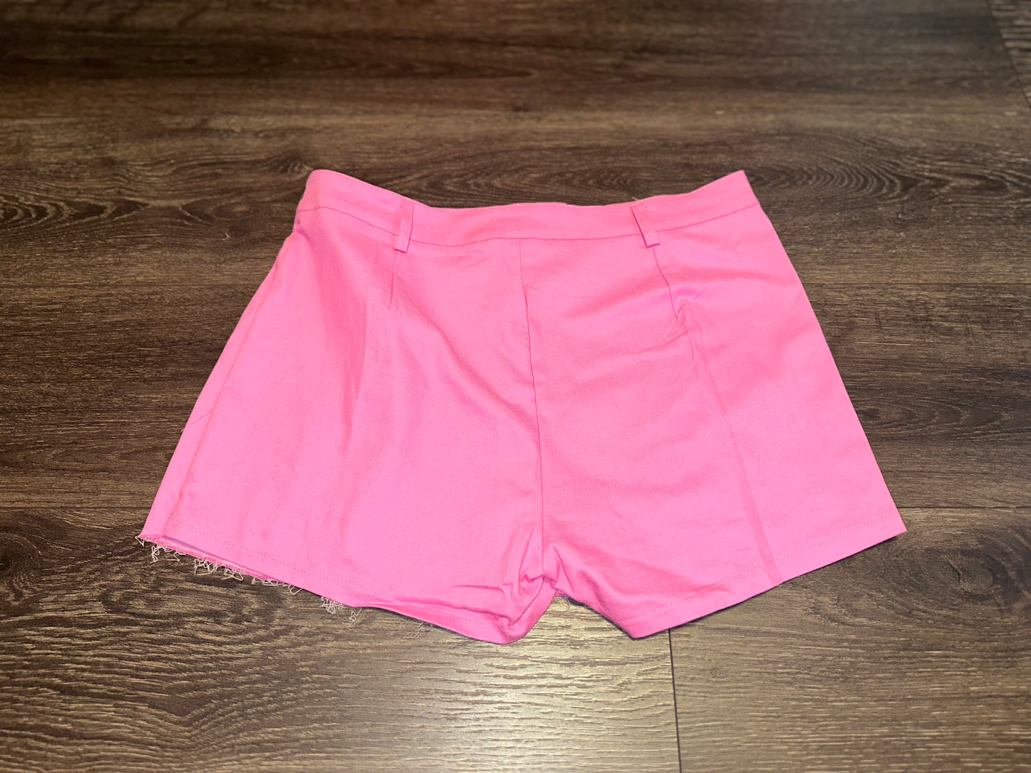 (Large) Brand New Hot Pink Lightweight Denim Like Skort