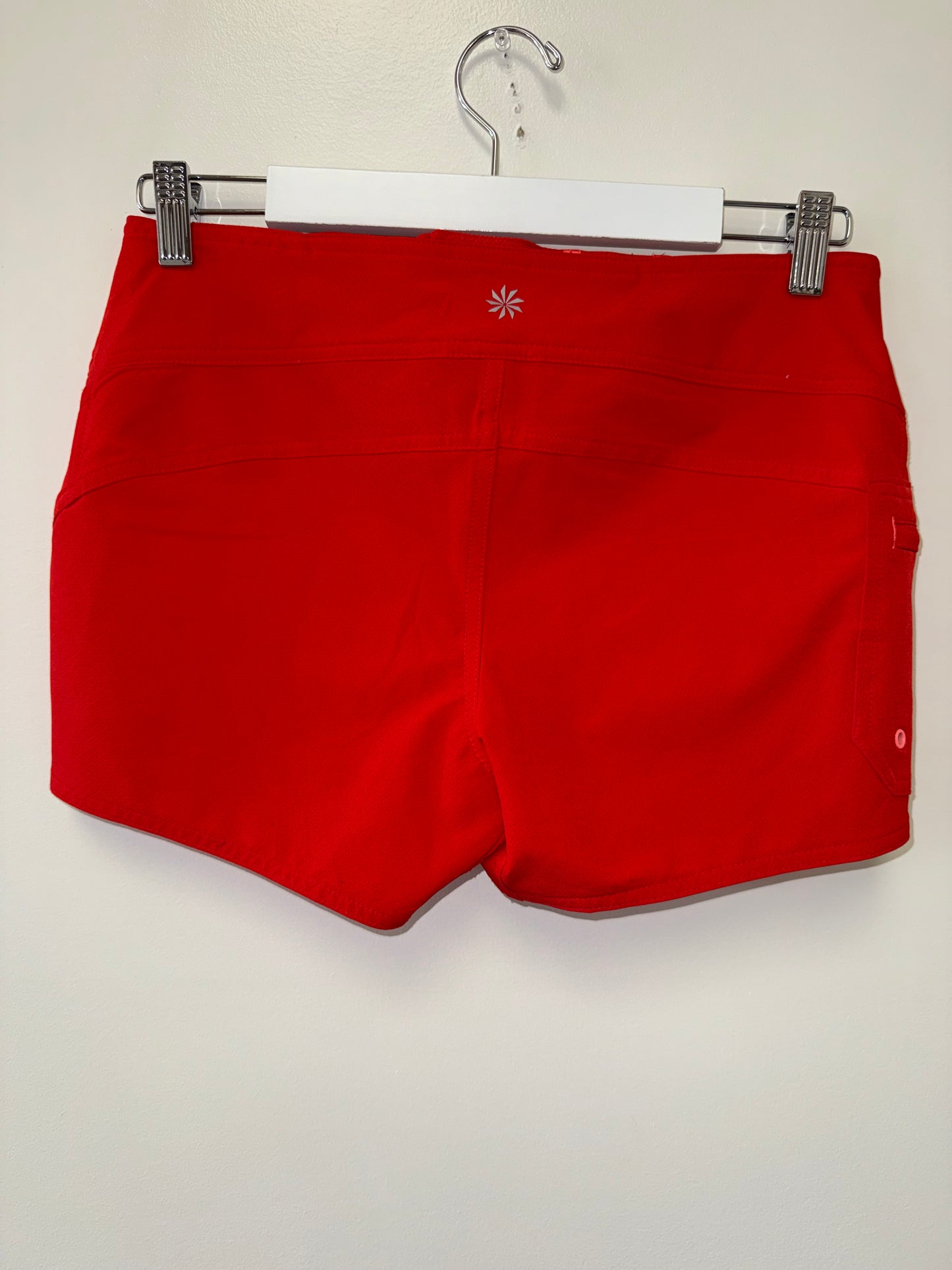 Athlete (4) Red Tied Up Waist Sporty Shorts