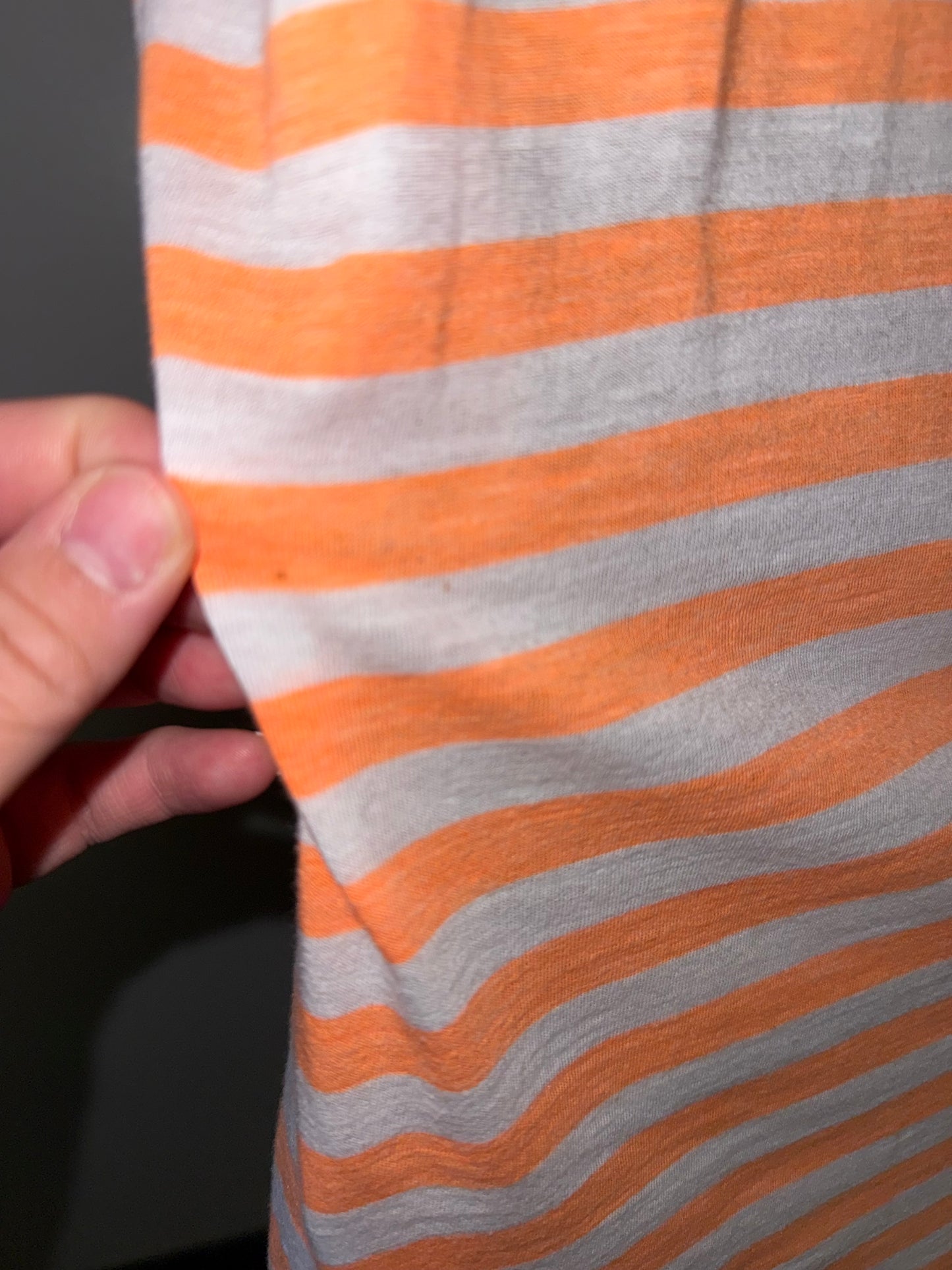 PINK Victoria's Secret (Small) Orange/Grey Striped Racerback Tank Top