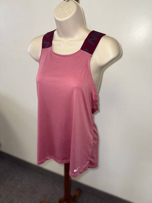 Nike Pro (Medium) Pink Dri Fit Tank Top with Thick Criss Cross Straps