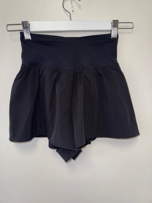 90 Degree (XS) Black Sporty High Rise Shorts