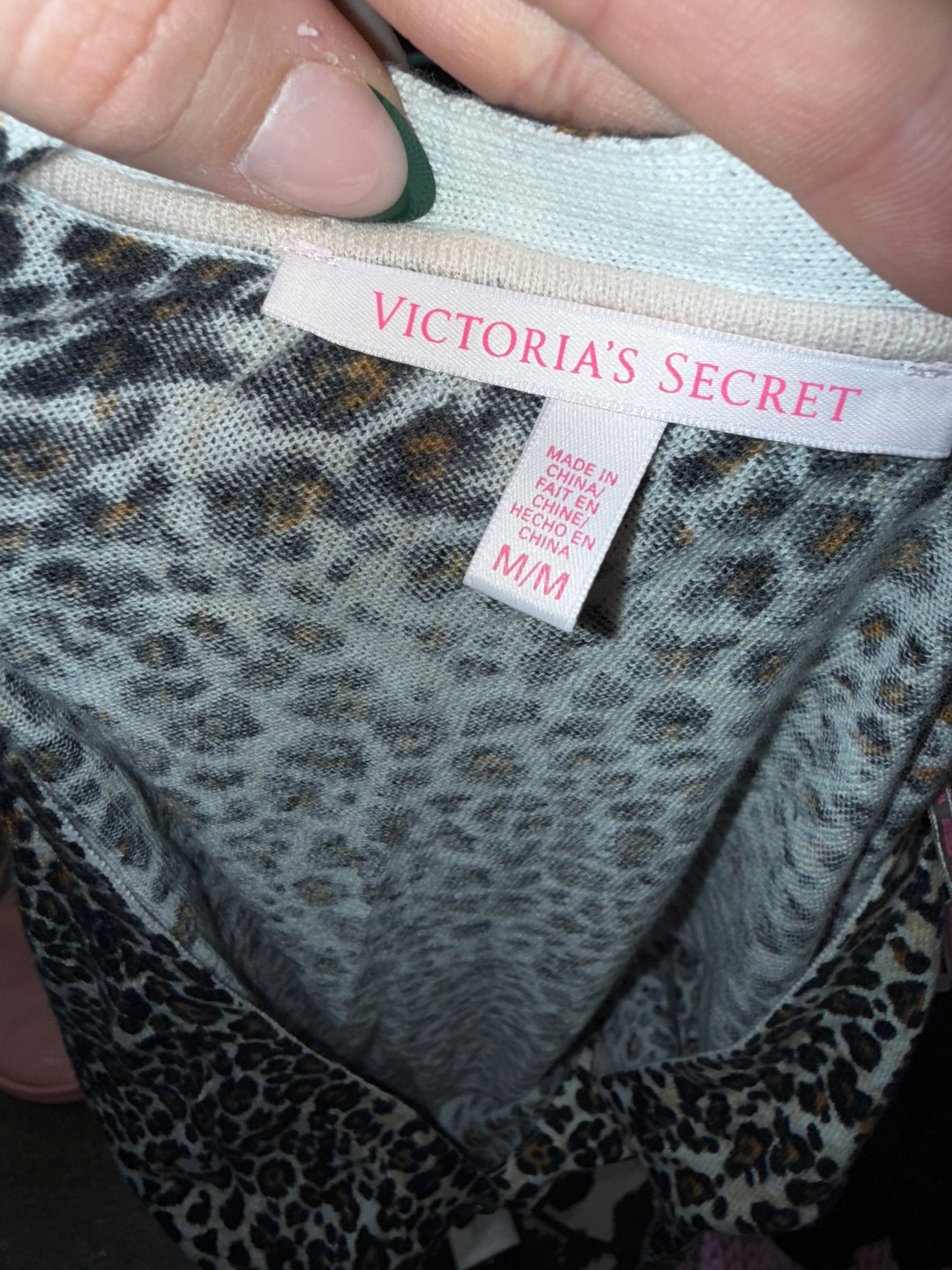 Victoria's Secret (Medium) Vintage Cheetah Print Button Up Lightweight Cardi