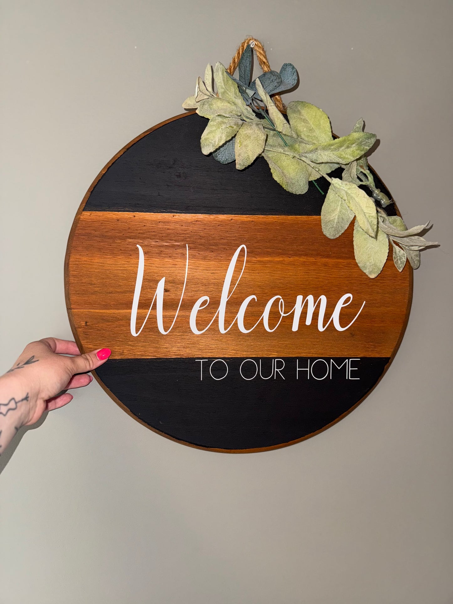 'Welcome To Our Home' Large Wooden Welcome Sign