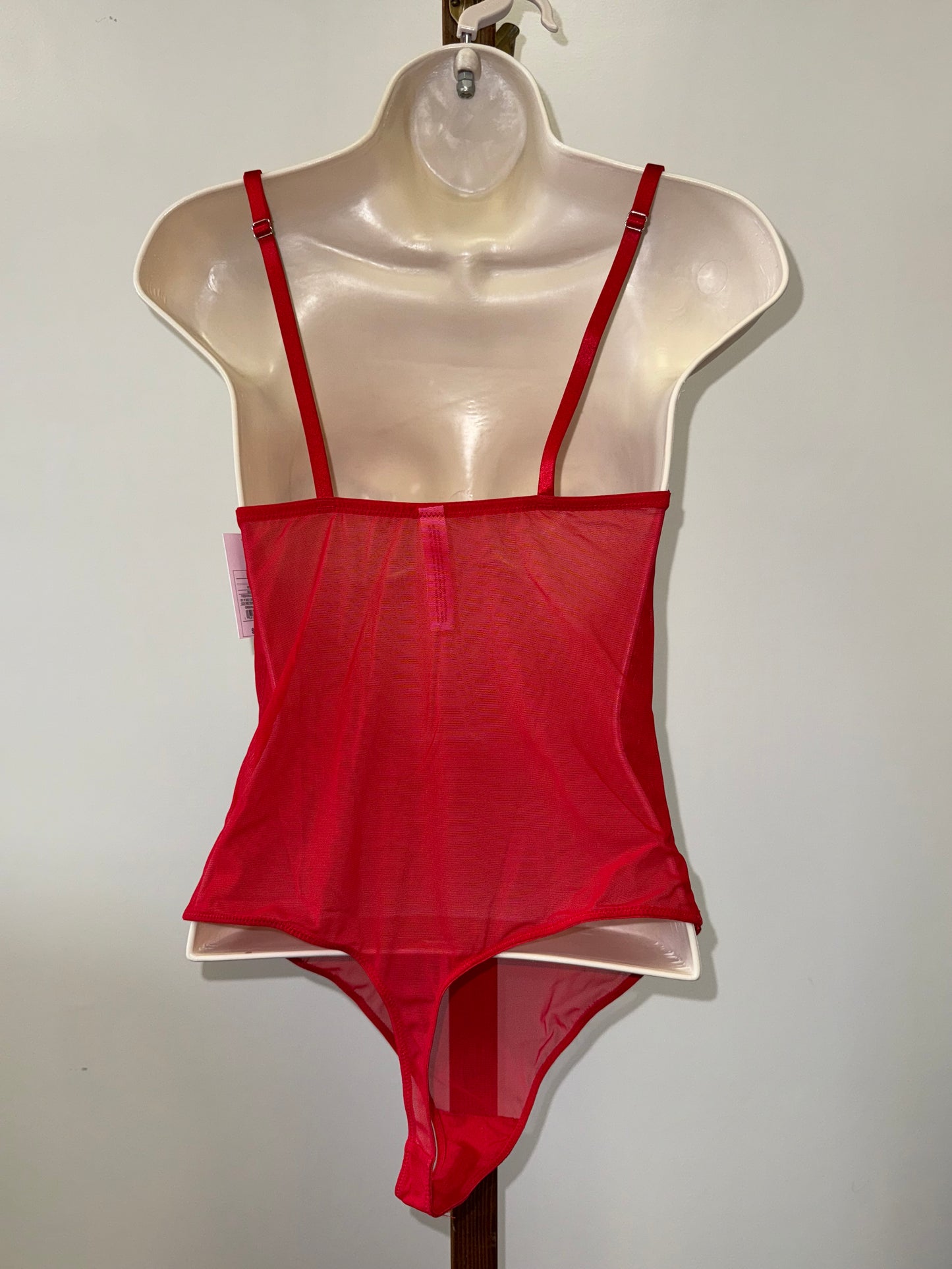 NWT Auden (Medium) Brand New Red One Piece Jeweled Lingerie Bodysuit